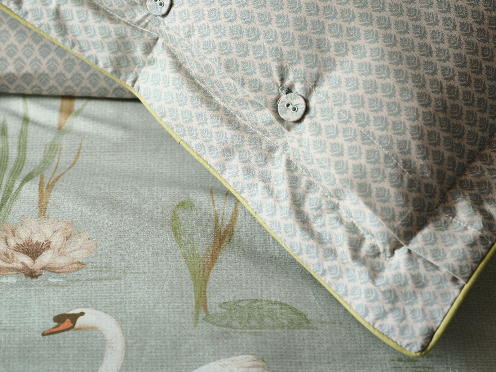 PIP STUDIO Darjeeling Days Kissen quadratisch grün 45x45cm (1Stück) - Produktbild 2