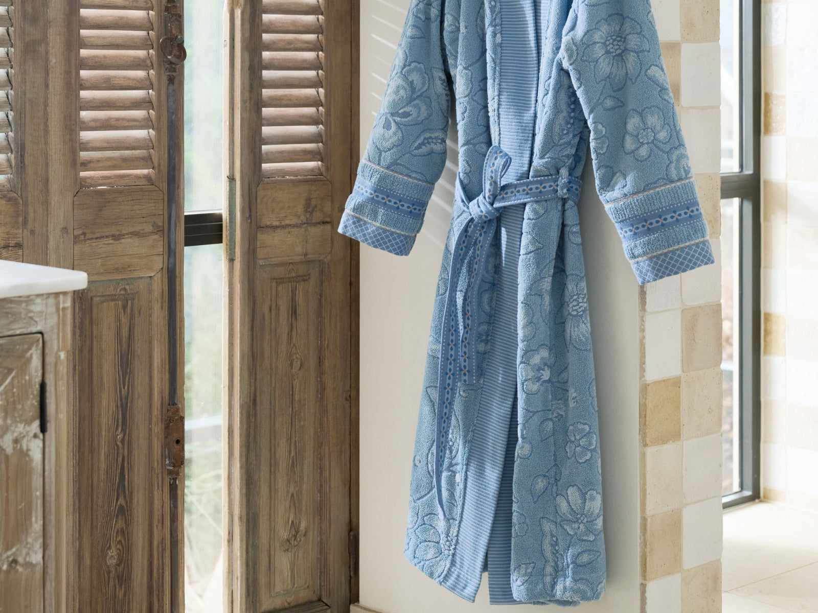 PIP STUDIO Jasmin Jacquard Bademantel light blue XL (1 Stück) - Produktbild 9