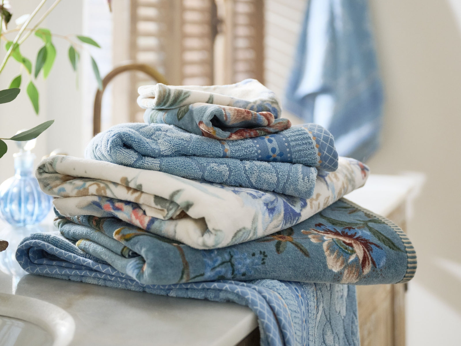 PIP STUDIO Jasmin Jacquard Gästehandtuch light blue 30x50cm (1 Stück) - Produktbild 3