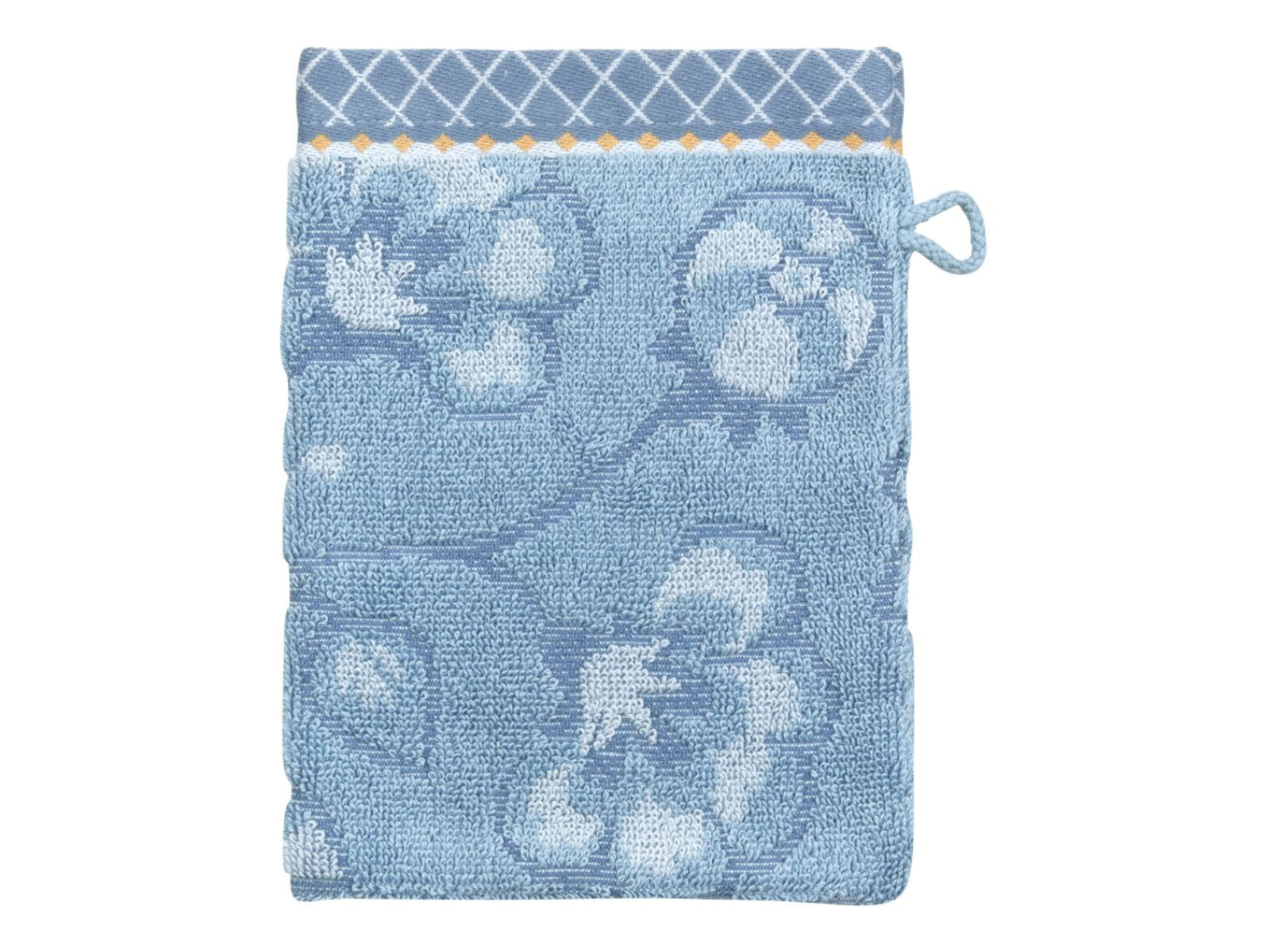 PIP STUDIO Jasmin Jacquard Waschhandschuh light blue 16x22cm (1 Stück) - Produktbild 1