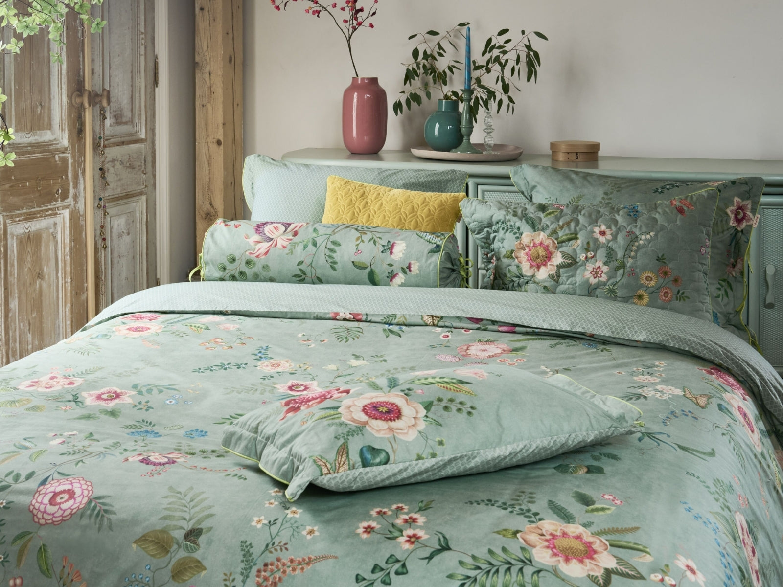 PIP STUDIO Everbloom Bettwäsche grün 135x200cm (1 Stück) - Produktbild 7