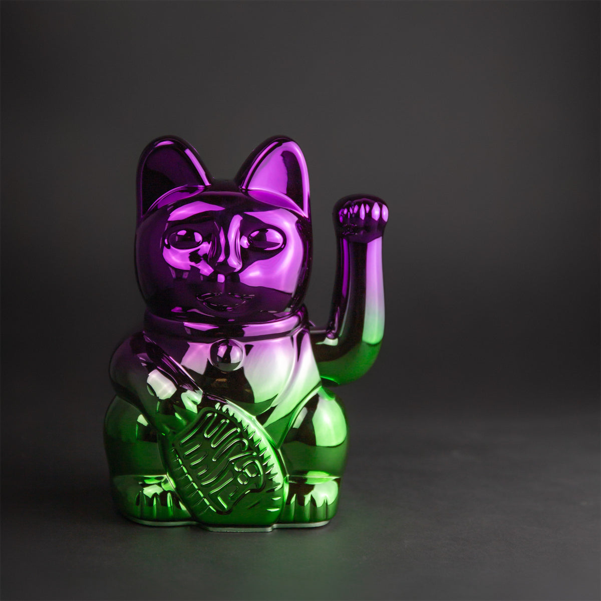 Donkey Products Lucky Cat Player Four Winkekatze shiny purple/green 15cm Lifestyle 1