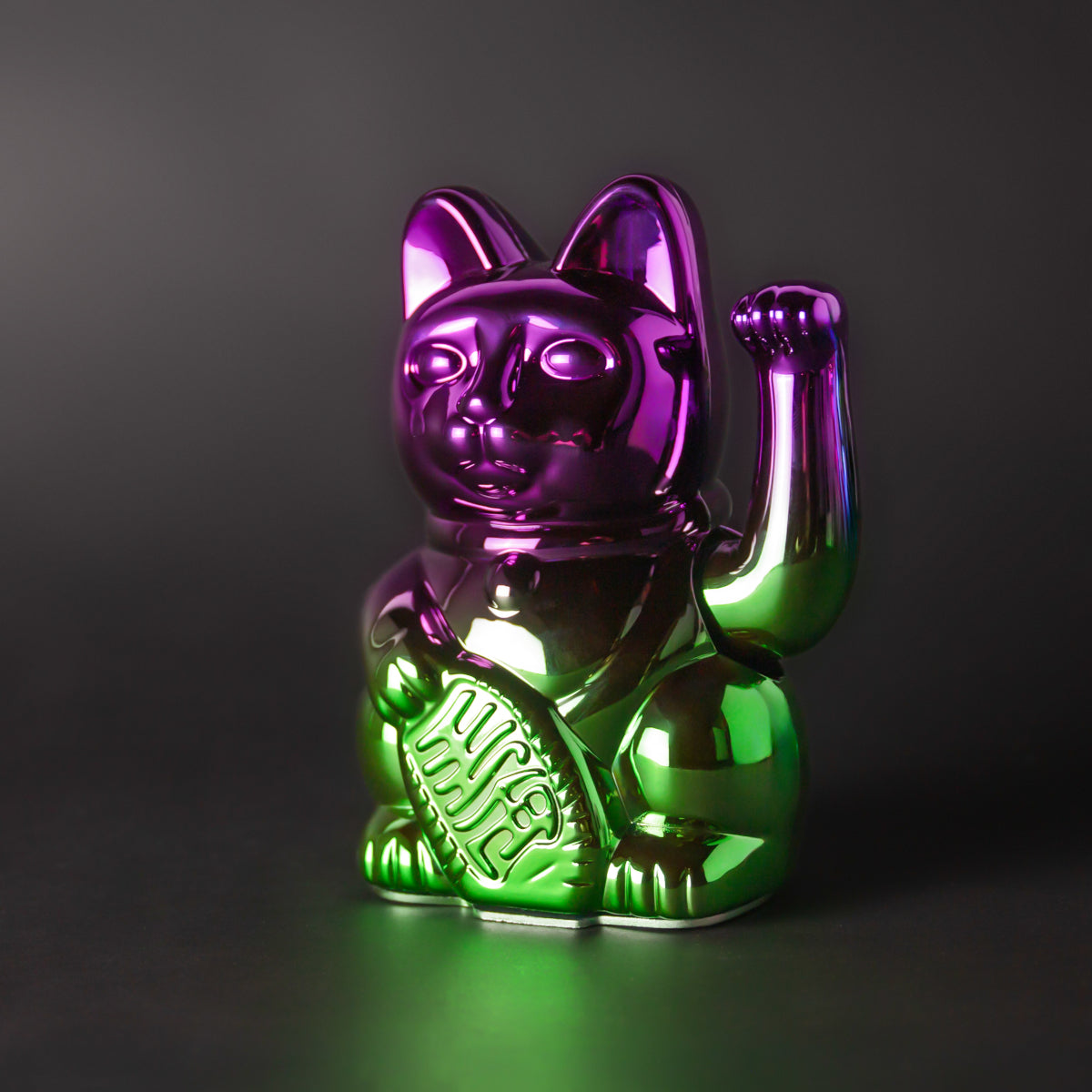 Donkey Products Lucky Cat Player Four Winkekatze shiny purple/green 15cm Lifestyle 2