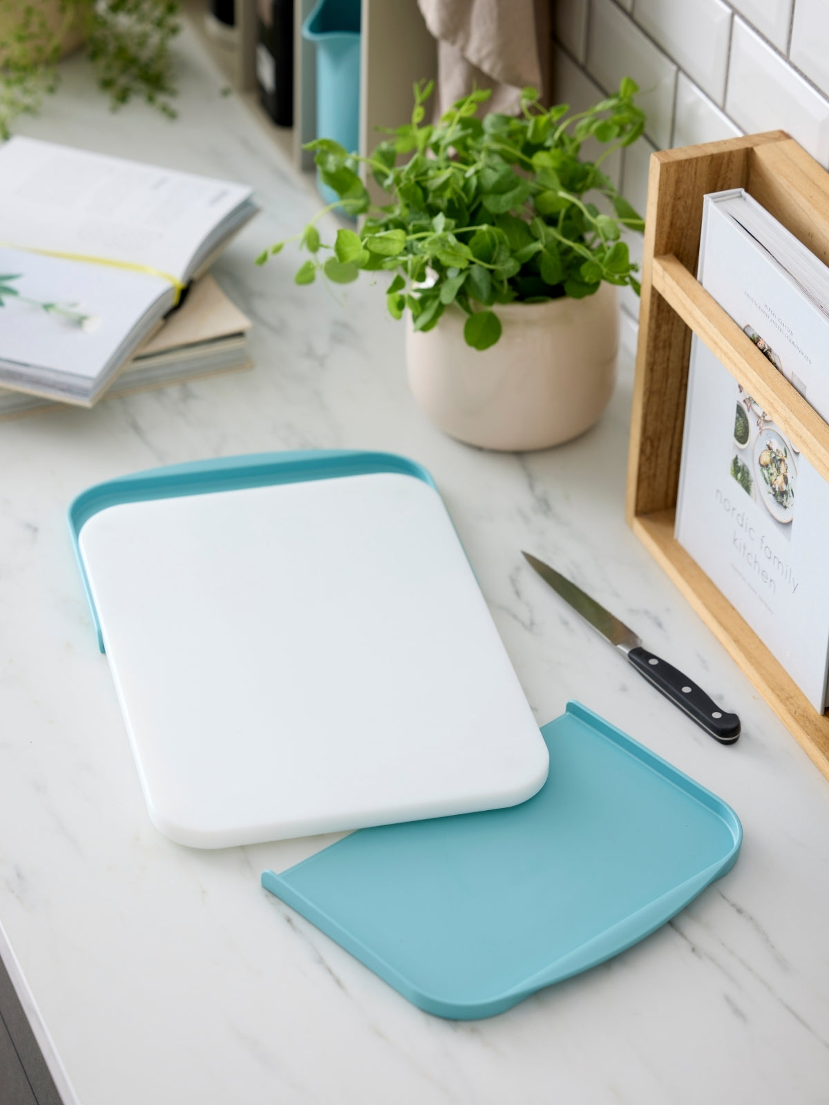 Rosti Separa Schneidebrett mit Schalen nordic green 39cm - Produktbild 2