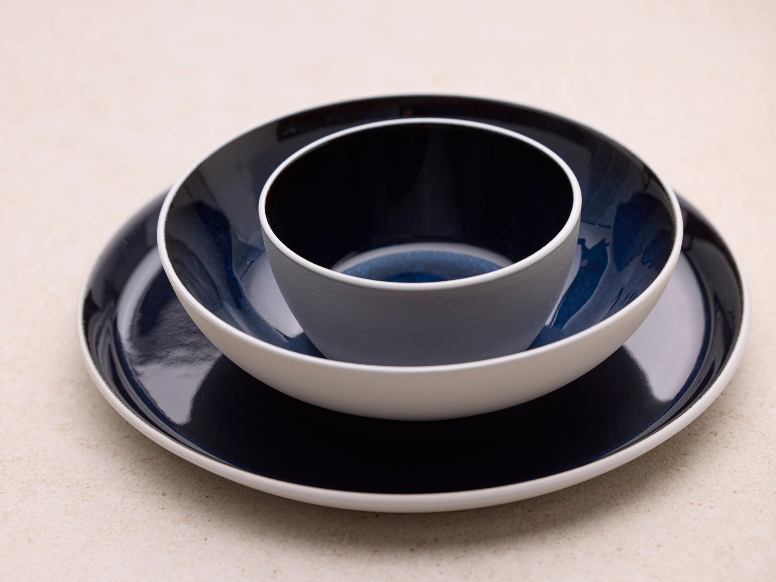 Bitz Gastro Teller weiß/dunkelblau 21cm - Produktbild 3