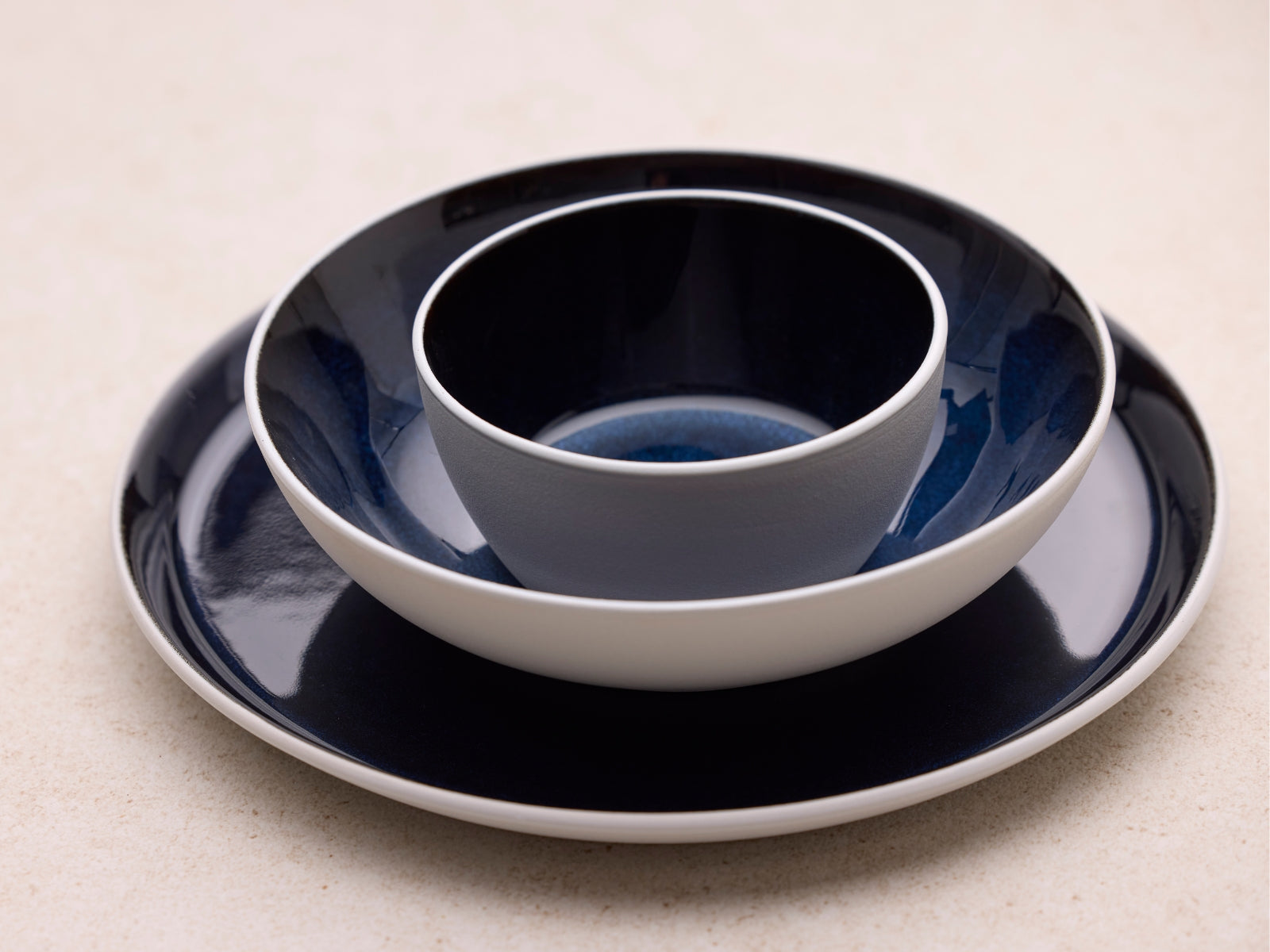 Bitz Gastro Suppenschale weiß/dunkelblau 18cm - Produktbild 3