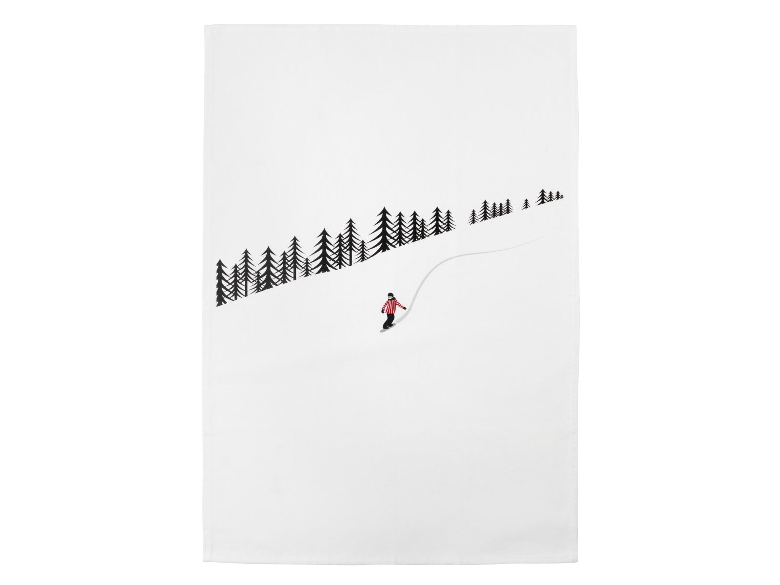 ASA Selection joy snow tracks Geschirrtuch snowboarding 49x70cm - Produktbild 1