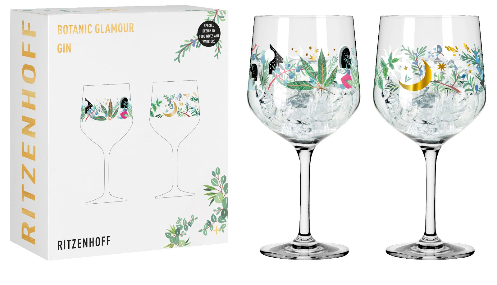 RITZENHOFF Botanic Glamour Gin Kelch 2er Set H23 #7 #8 Freisteller