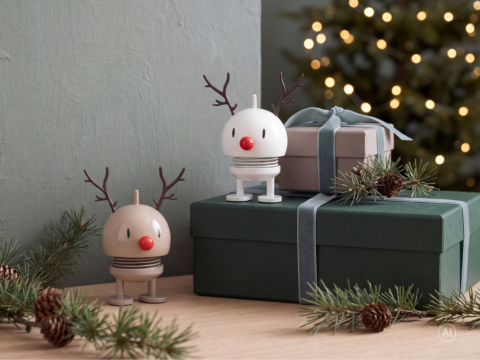 Hoptimist Bumble Reindeer Set XS latte/white 2tlg - Produktbild 2