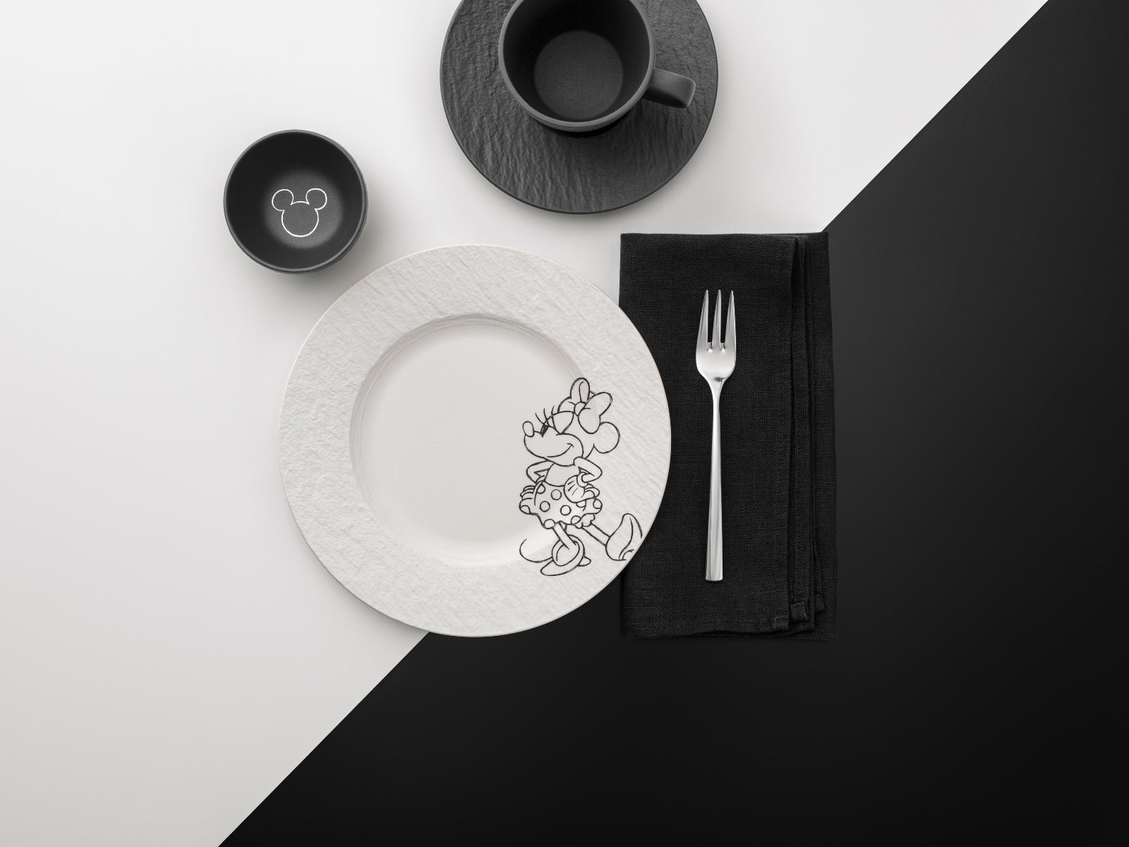 Villeroy & Boch Manufacture Rock blanc - Mickey Mouse Frühstücksteller 22cm - Produktbild 3