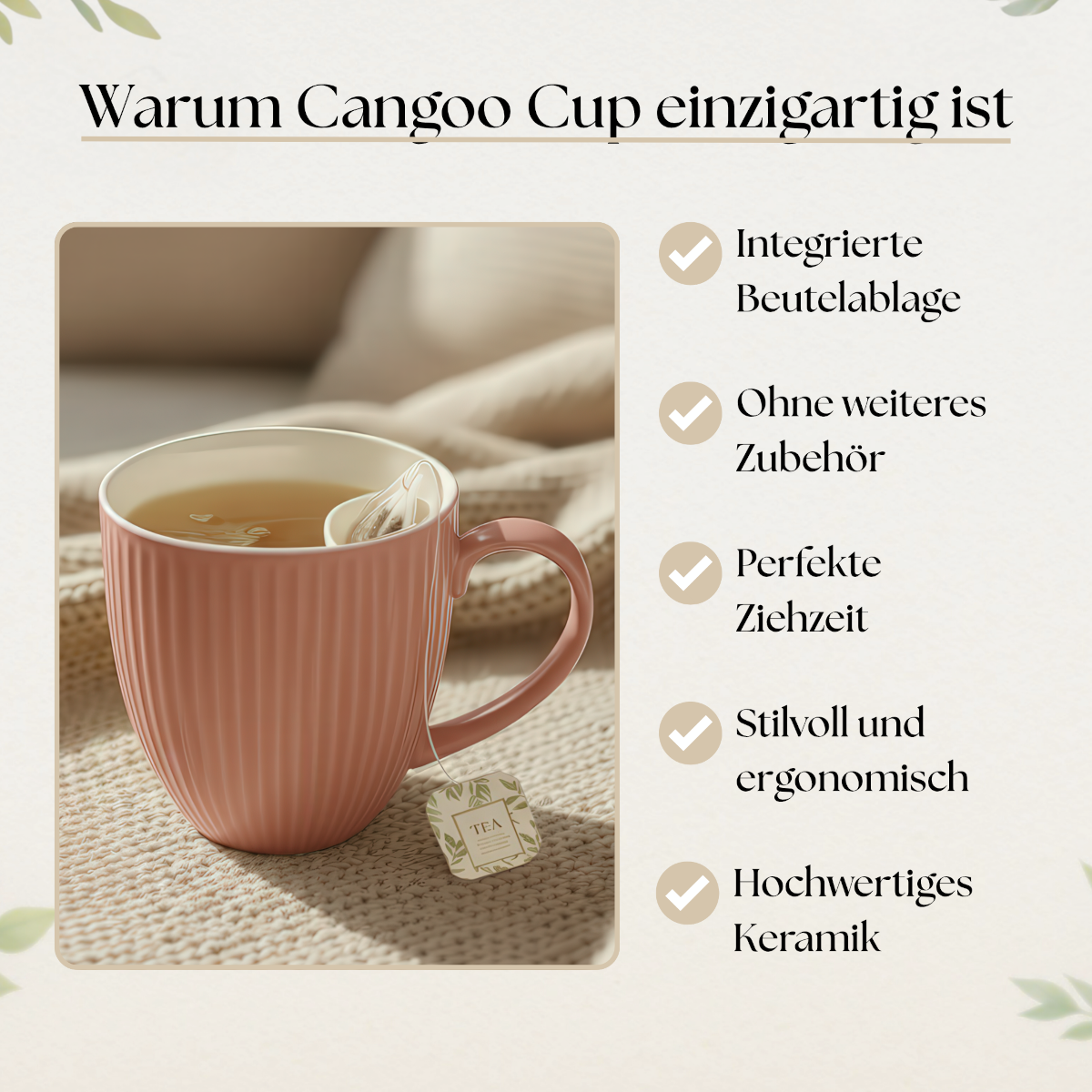 Cangoo Cup® Embossed Rose Teebecher 0,33l Lifestyle 9