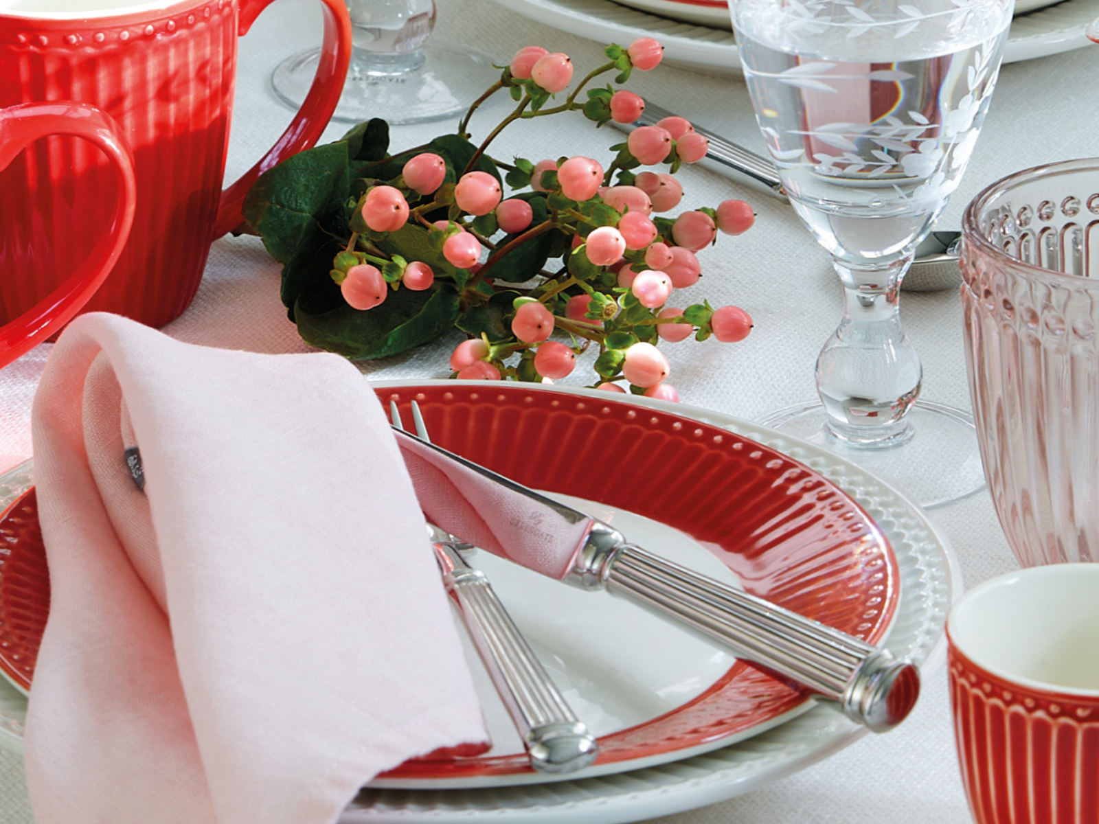 Greengate Alice Mini Latte Cup red 0,1 l Set6 Lifestyle