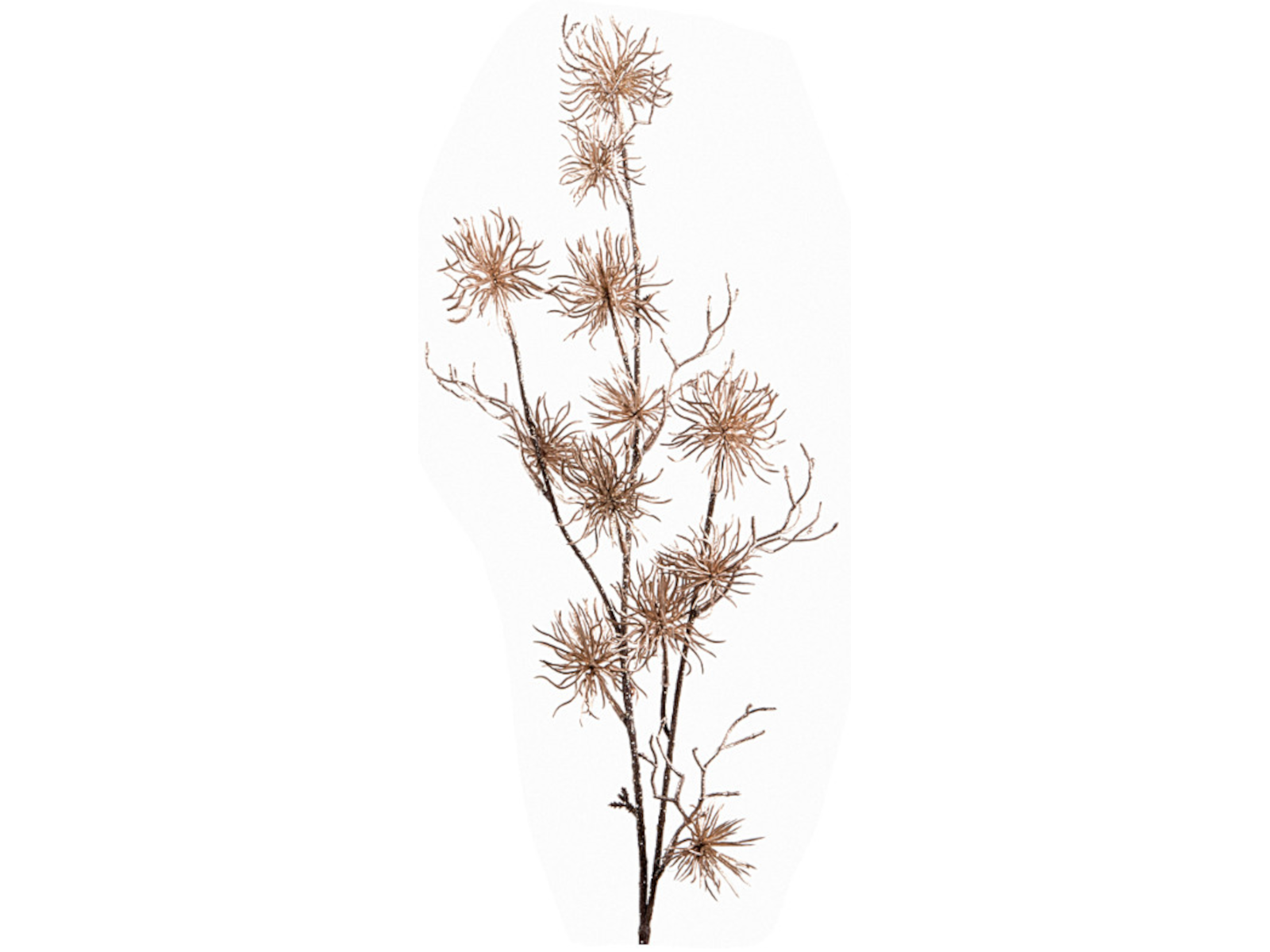 EK Distelzweig champagnerglitter 81 cm Freisteller