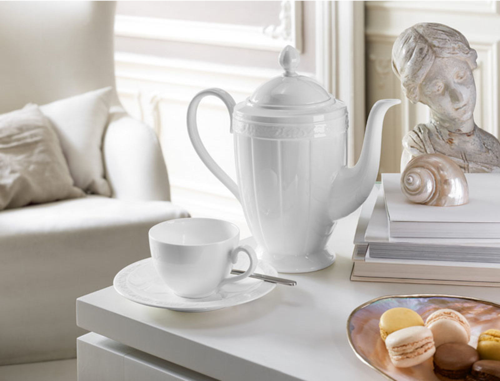 Villeroy & Boch White Pearl Kaffee-/Teeuntertasse 16 cm Lifestyle