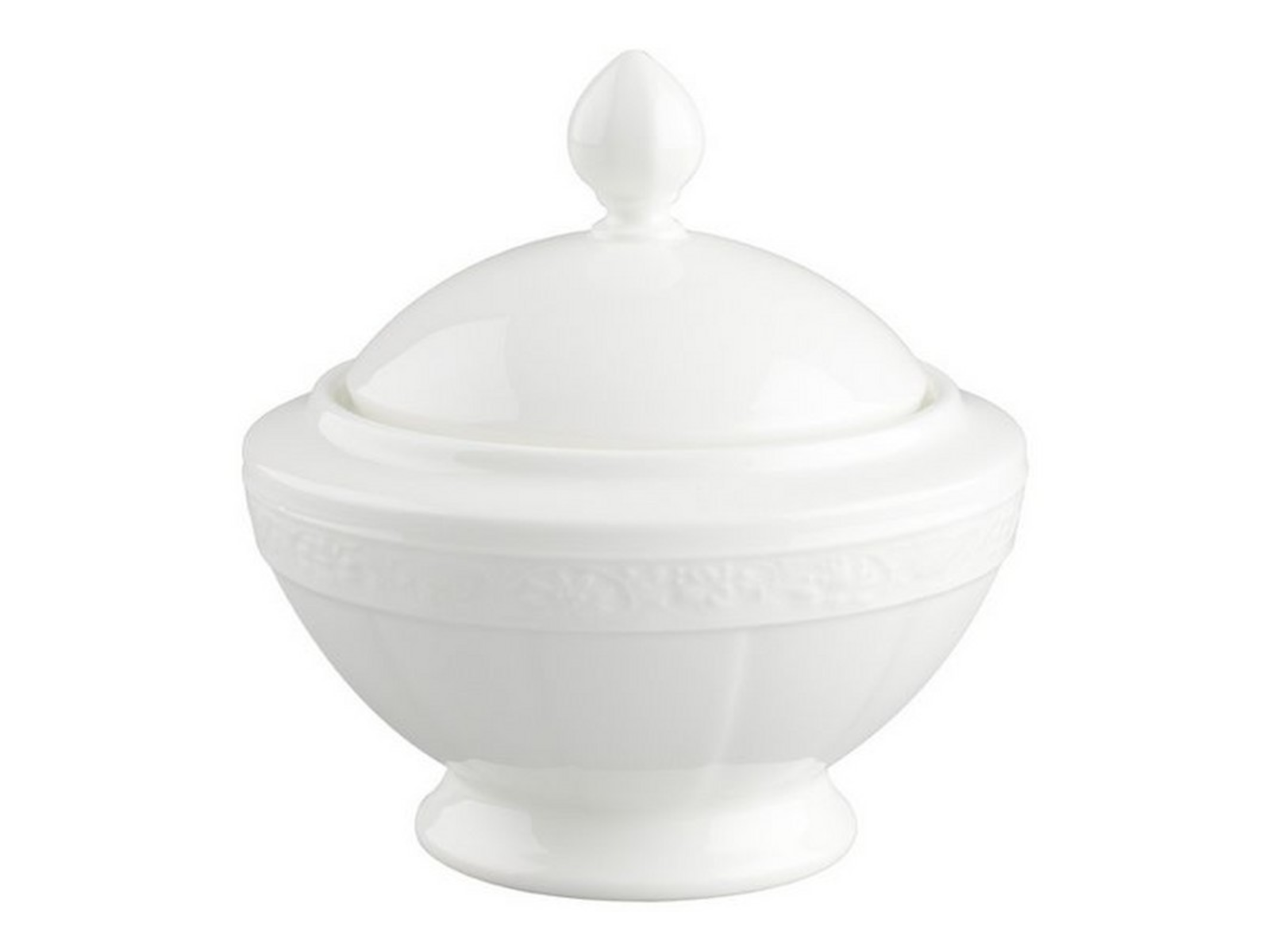 Villeroy & Boch White Pearl Zucker-/Marmeladendose 6 Pers. 0,3 l Freisteller