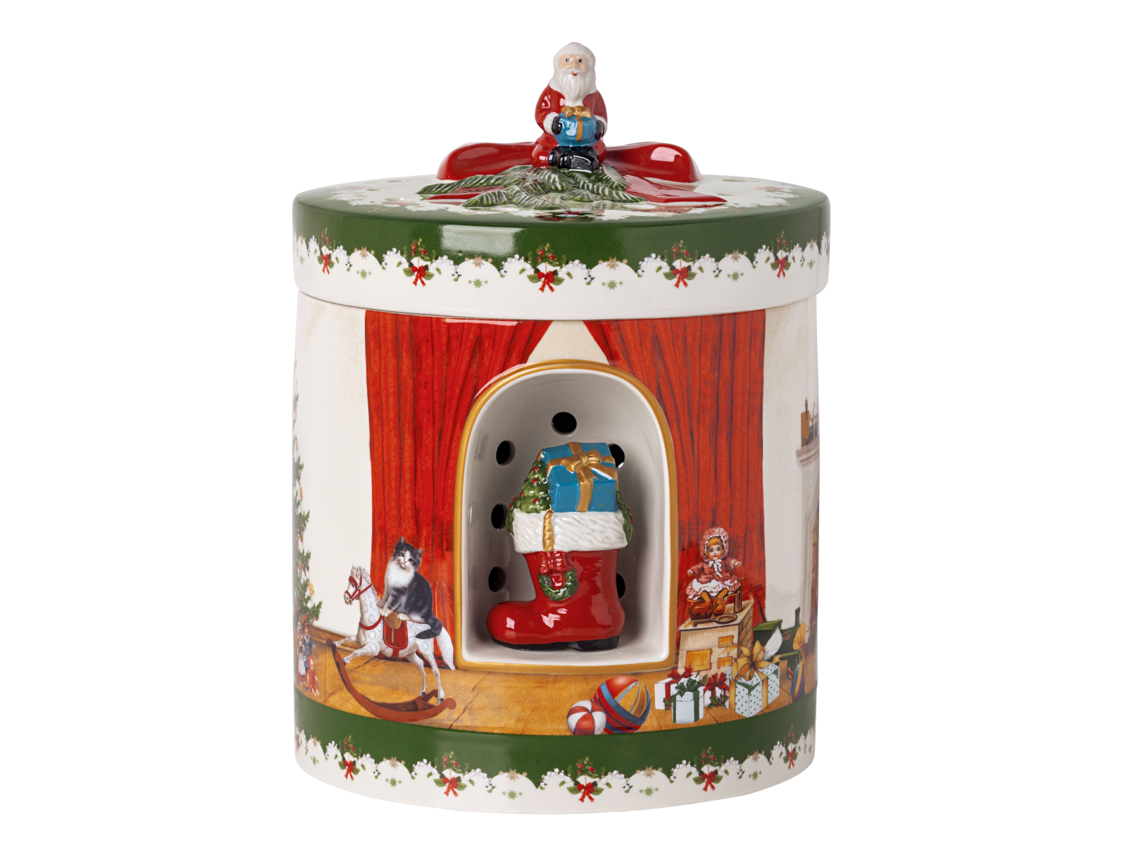 Villeroy & Boch Christmas Toys Spieluhr Paket rund Santa b.Gesch. Freisteller 2