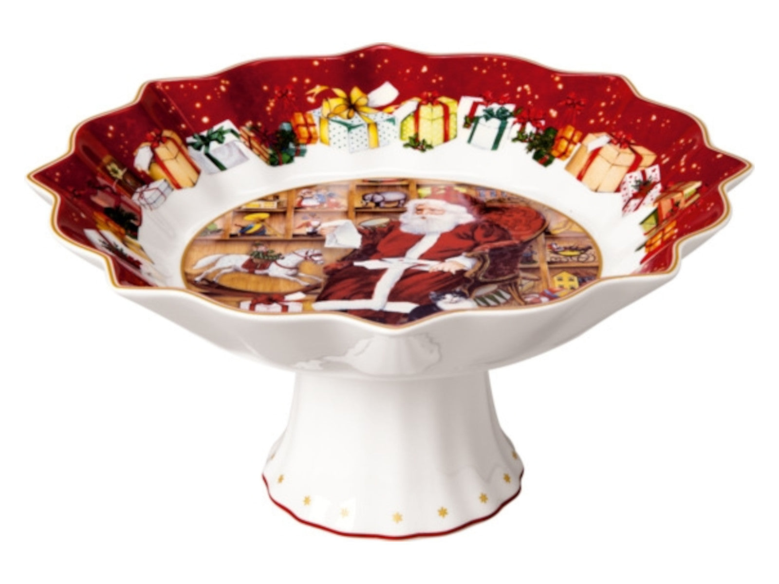 Villeroy & Boch Toy's Fantasy Schale auf Fuss Santa liest Wunschz. Freisteller 1