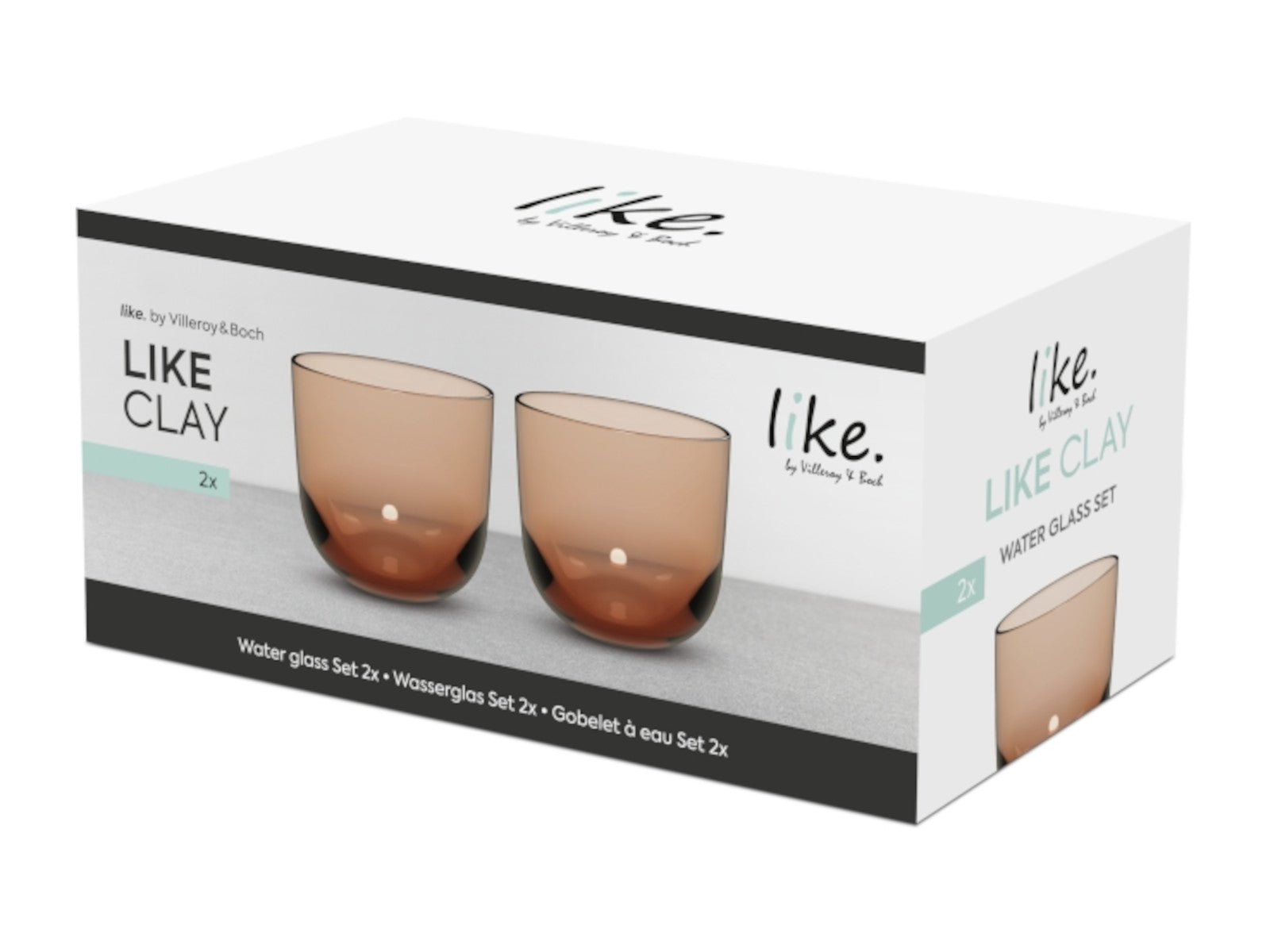 like. by Villeroy & Boch like. by Clay Wasserglas Set 2tlg Freisteller 2