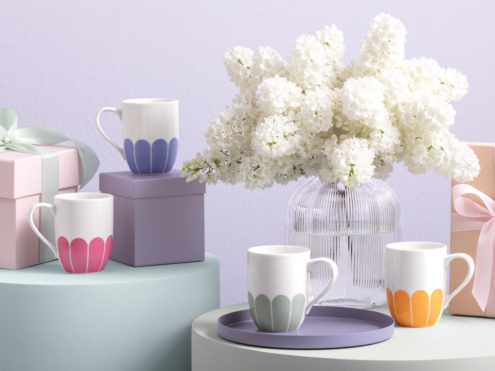 Villeroy & Boch Fleur Couleur Henkelbecher 0,29l Set4 - Produktbild 6