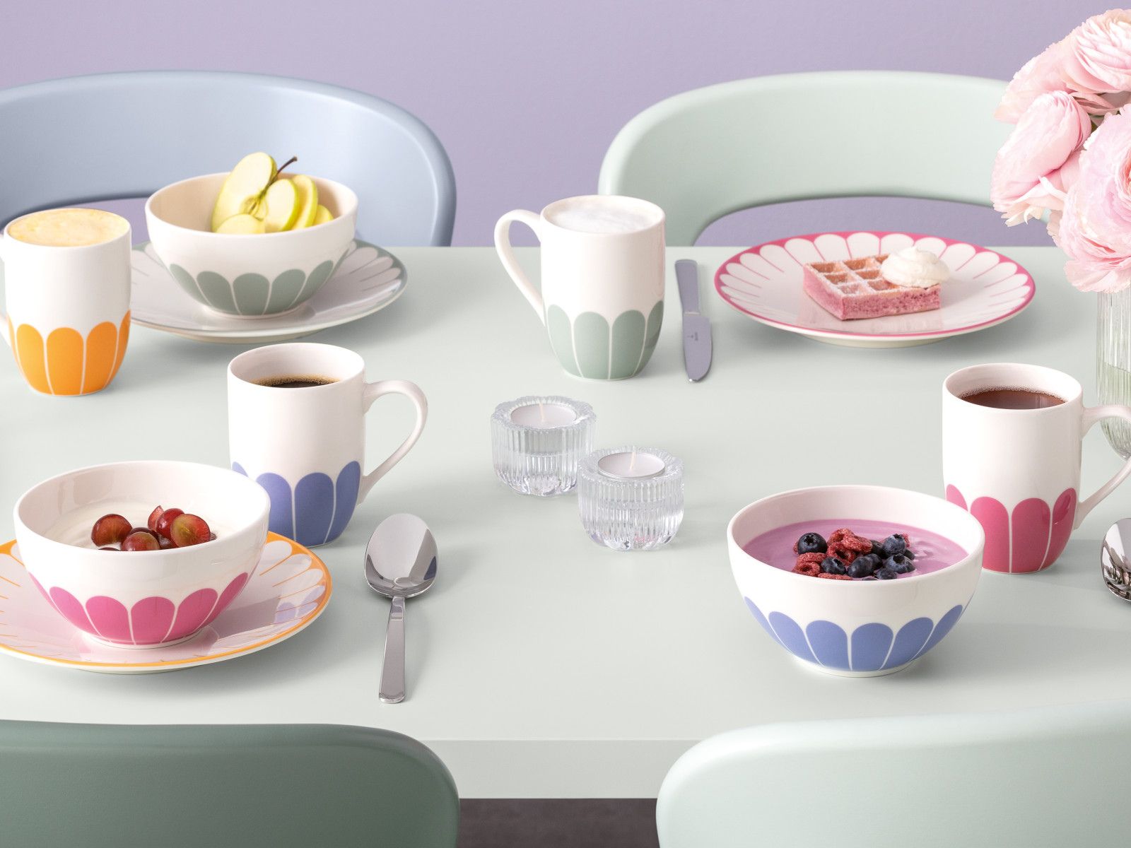 Villeroy & Boch Fleur Couleur Henkelbecher 0,29l Set4 - Produktbild 8