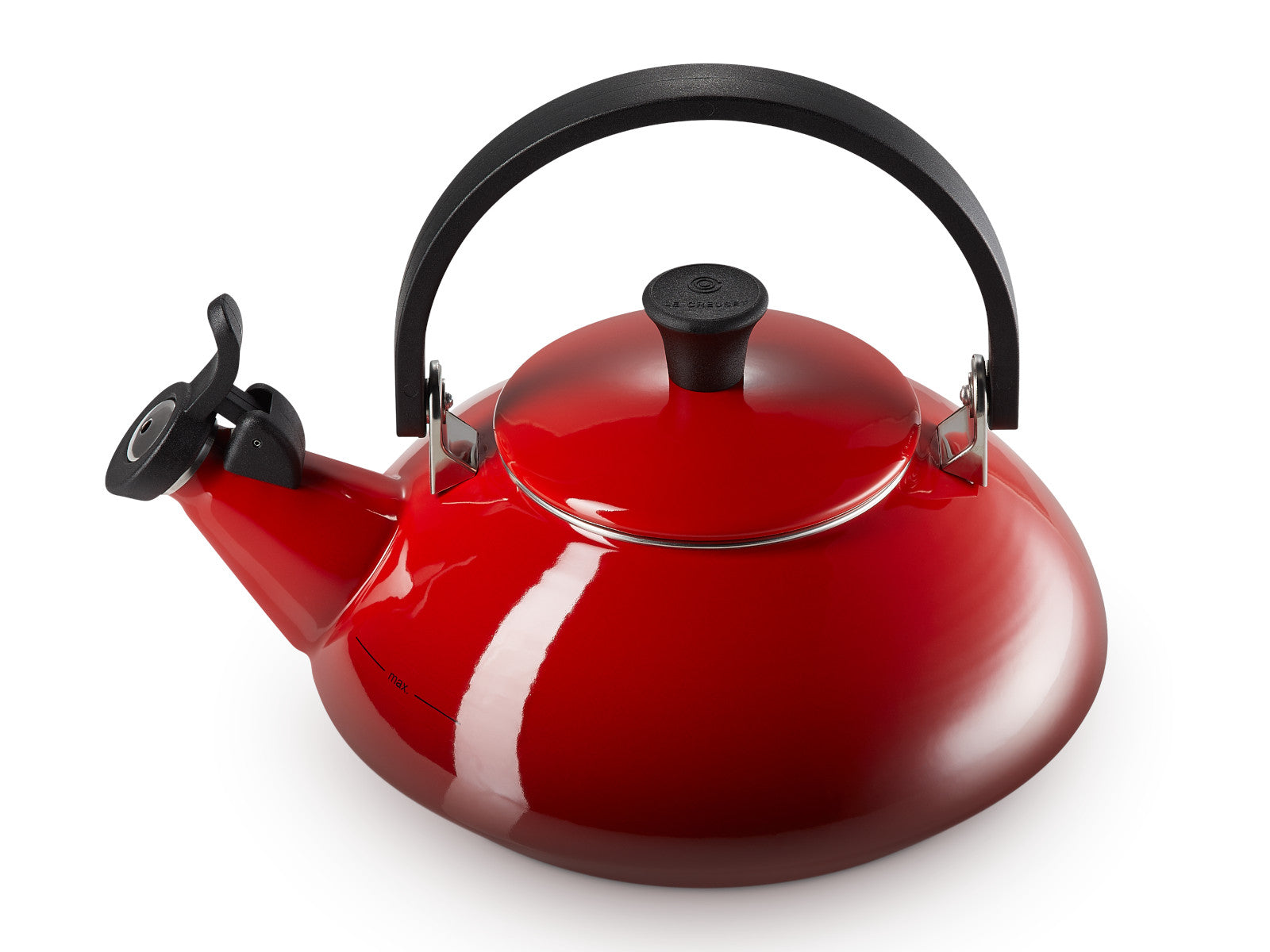 Le Creuset Wasserkessel Zen kirschrot 1,5l Freisteller 4