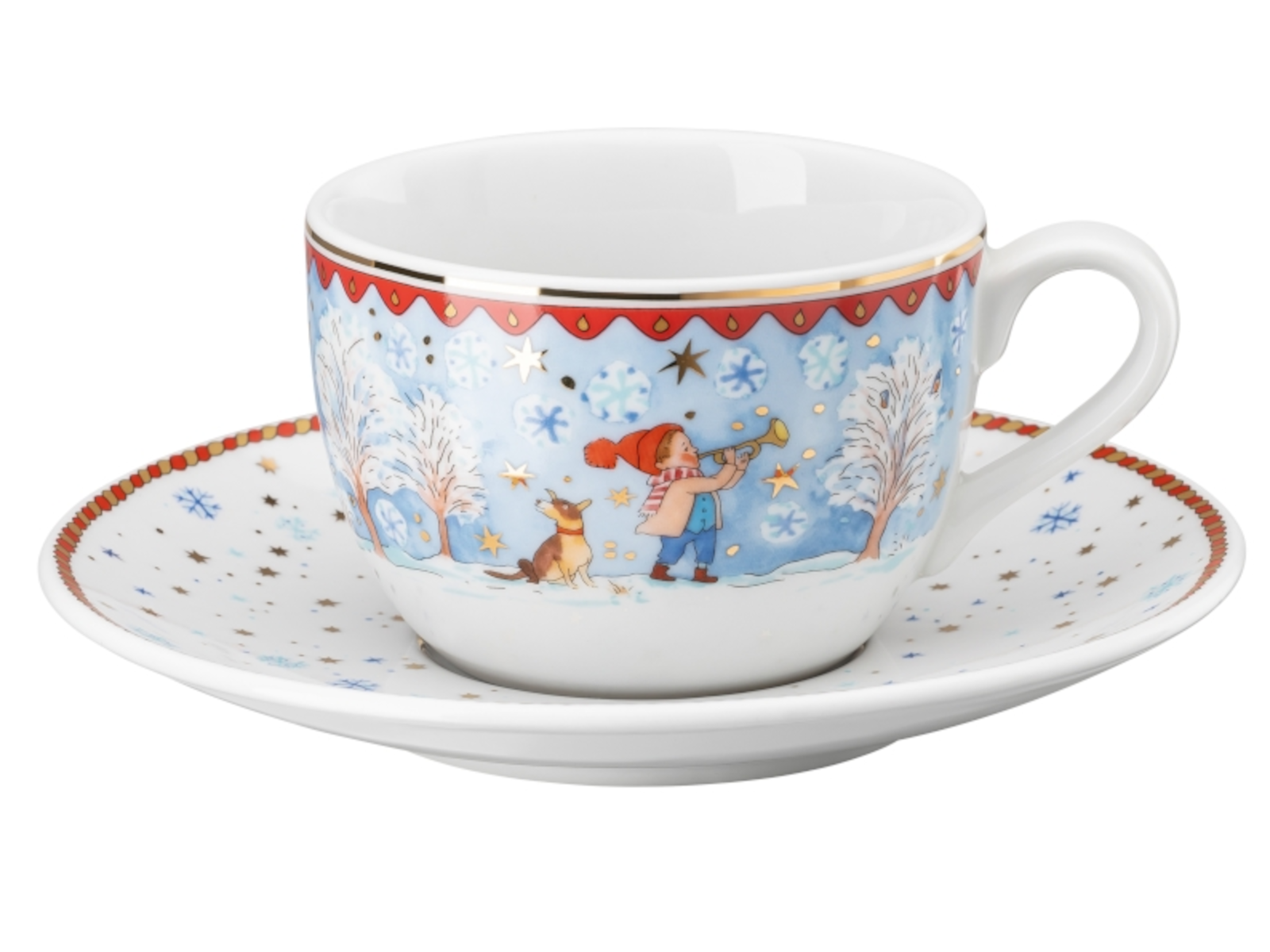 Hutschenreuther Sammelserie 2022 Cappuccinota. 2-tlg. Weihnachtsa. Freisteller