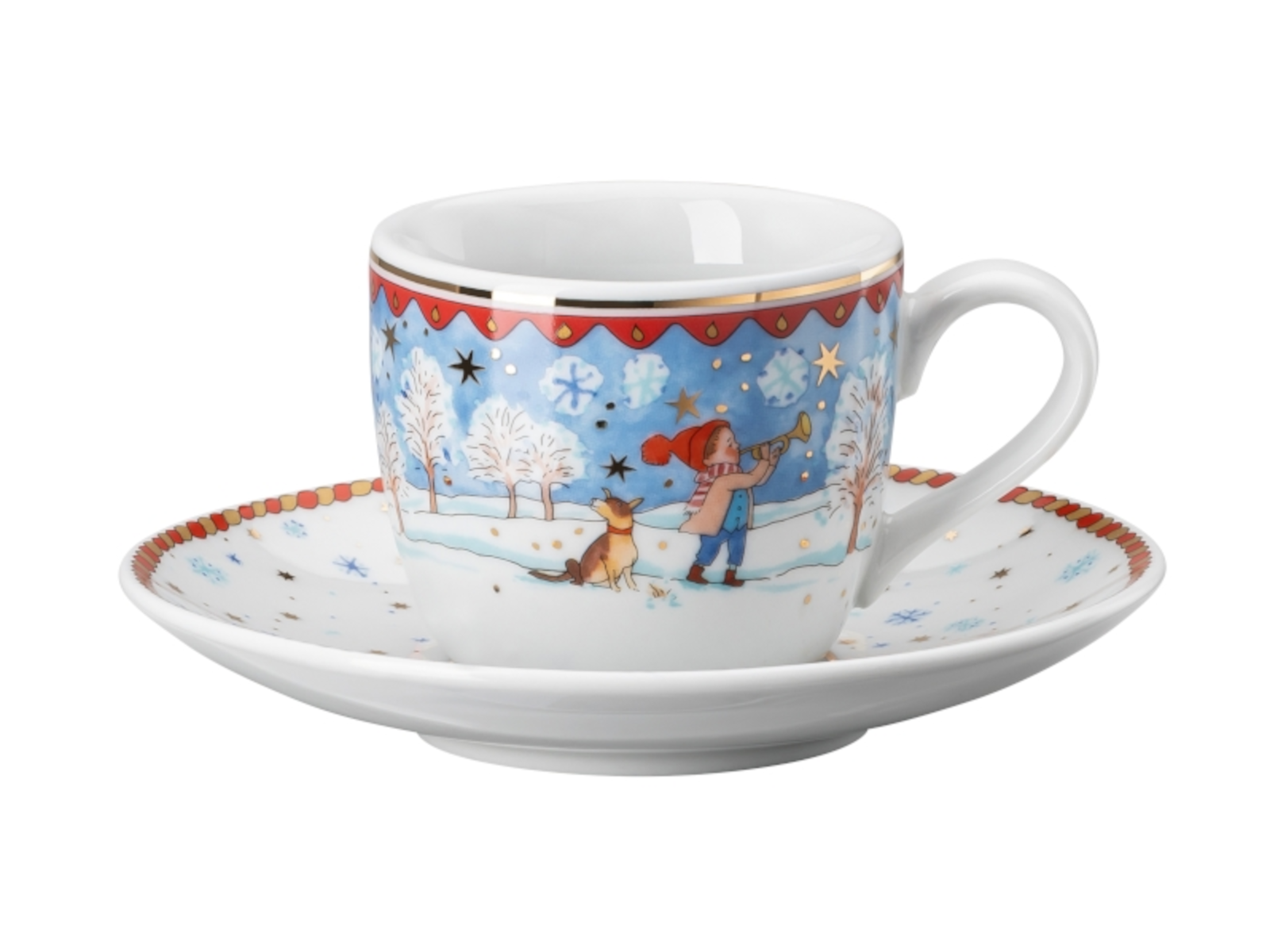 Hutschenreuther Sammelserie 2022 Espressotasse 2-tlg. Weihnachtsa. Freisteller