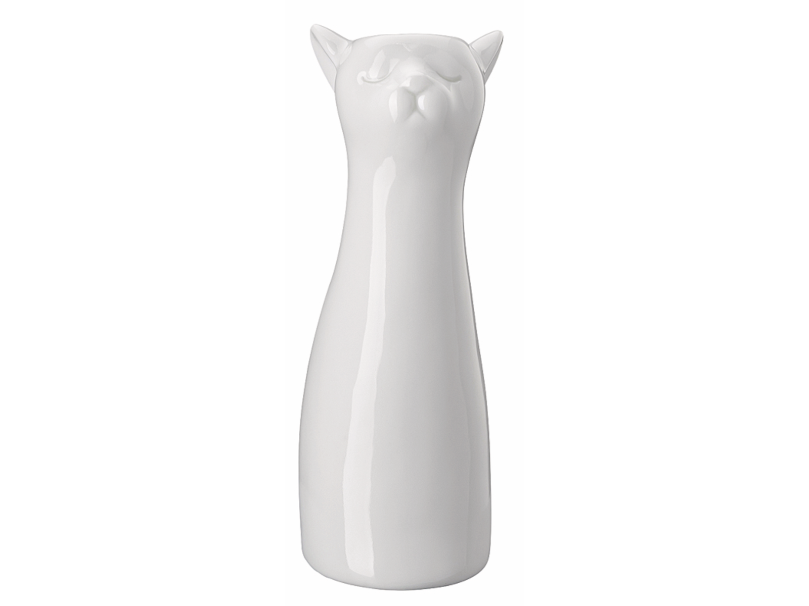 Hutschenreuther Katzen-Vase Weiss Vase 14 cm Freisteller 1