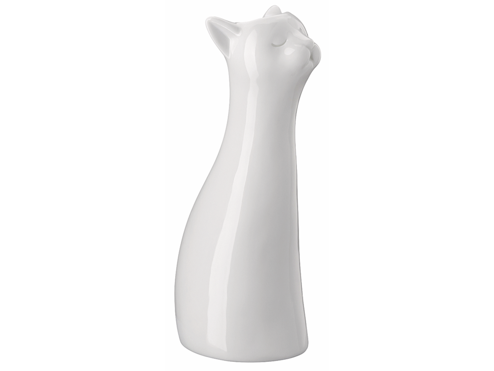 Hutschenreuther Katzen-Vase Weiss Vase 20 cm Freisteller 4