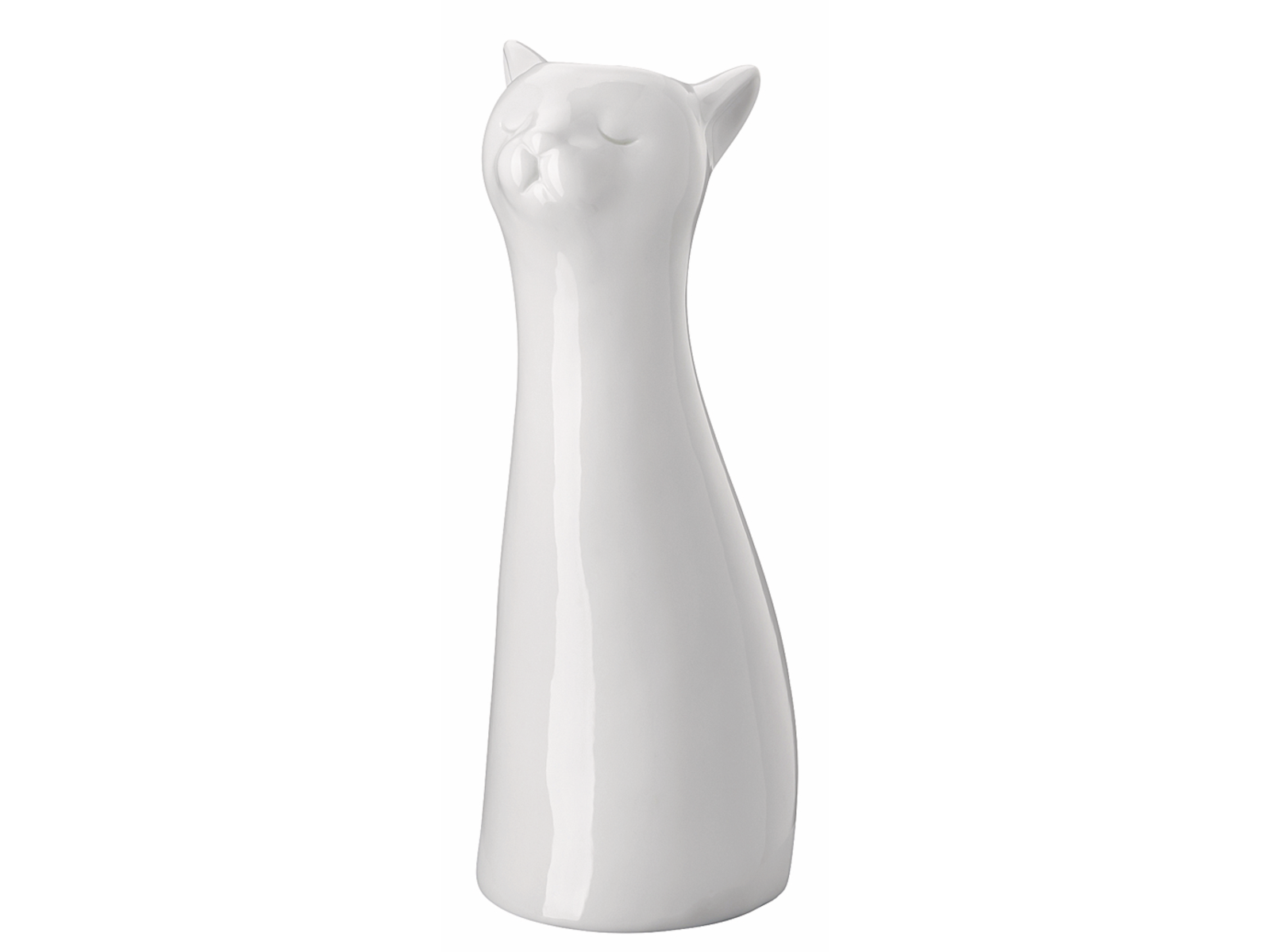 Hutschenreuther Katzen-Vase Weiss Vase 20 cm Freisteller 1