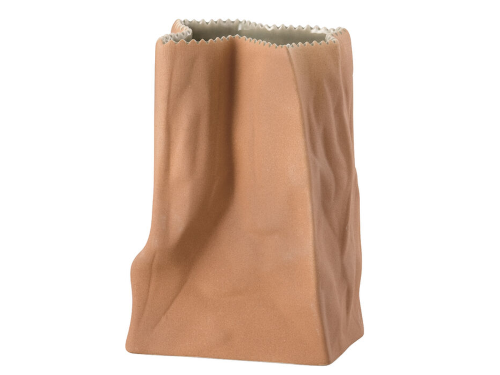 Rosenthal Do not litter Tütenvase hellbraun 14 cm Freisteller 1