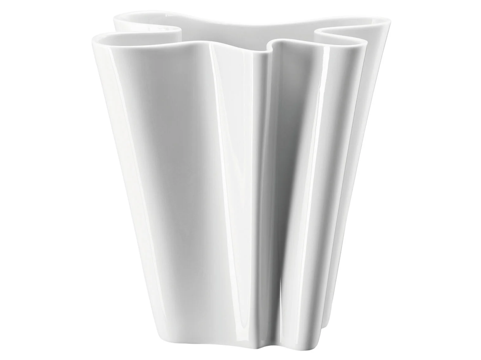 Rosenthal Vase Flux Weiss 26 cm Freisteller