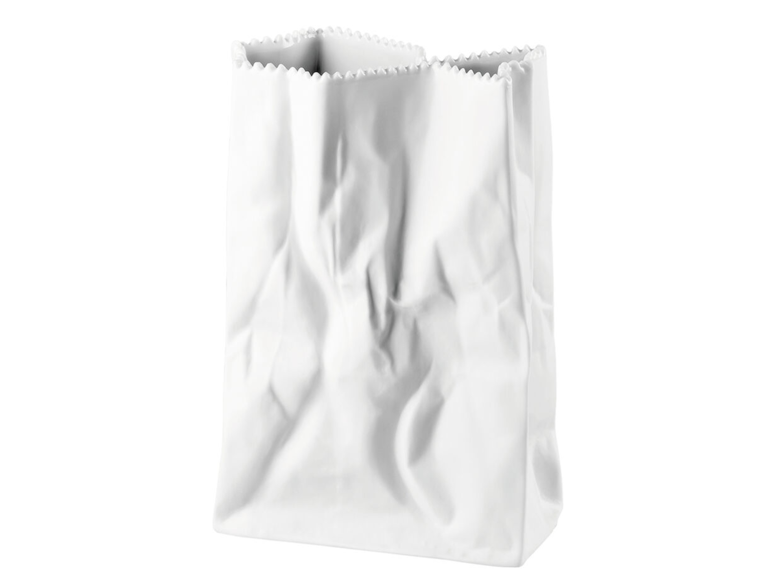 Rosenthal Do not litter Weiss matt Tütenvase 18 cm Freisteller 1