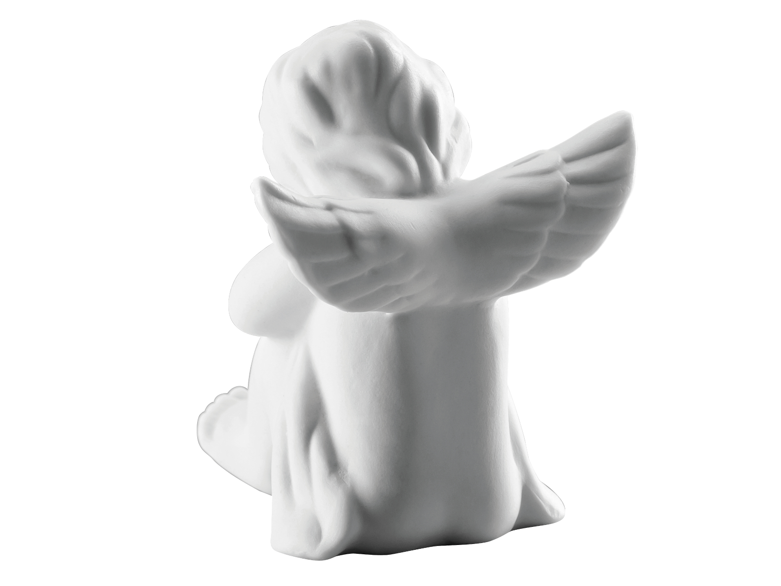 Rosenthal Engel sitzend klein weiss matt Freisteller 3