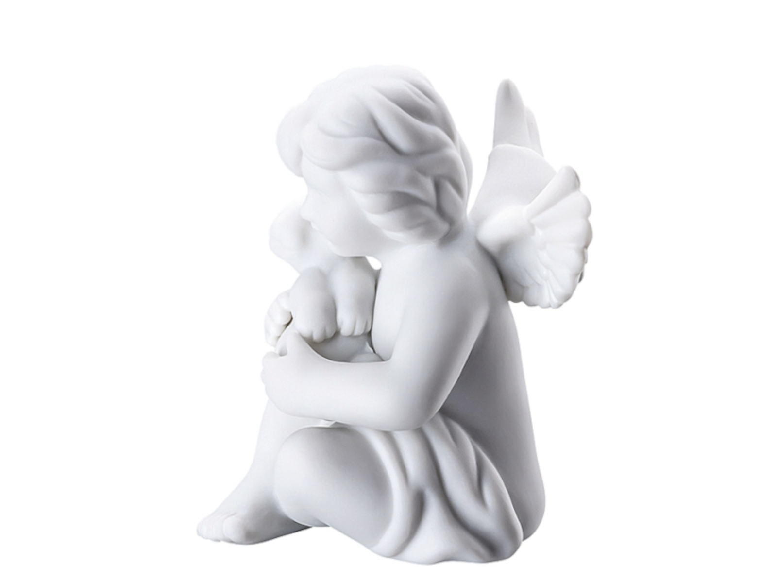 Rosenthal Engel mit Hase klein weiss matt 6,5 cm Freisteller 4