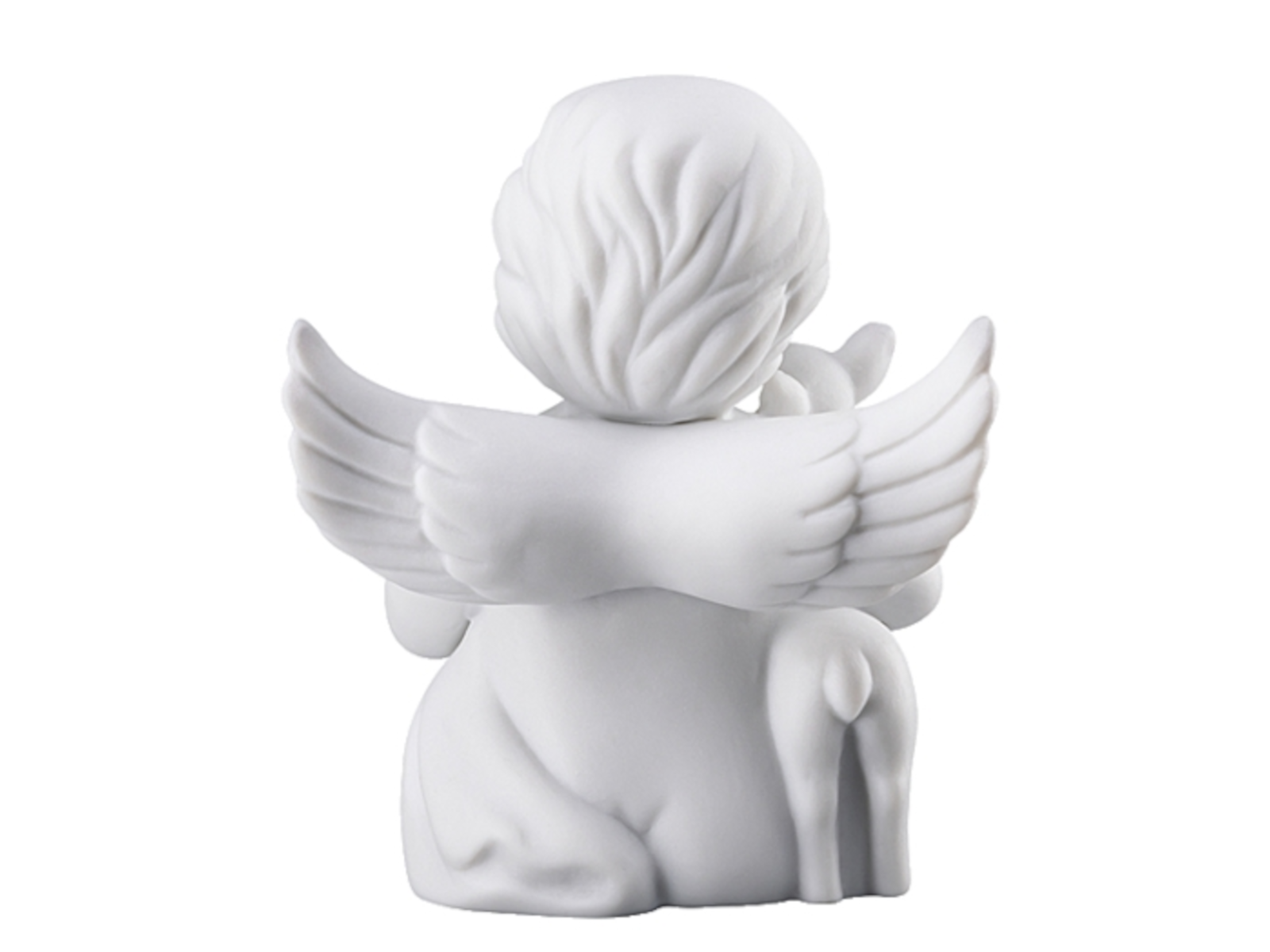 Rosenthal Engel mit Bambi klein weiss matt 6 cm Freisteller 3