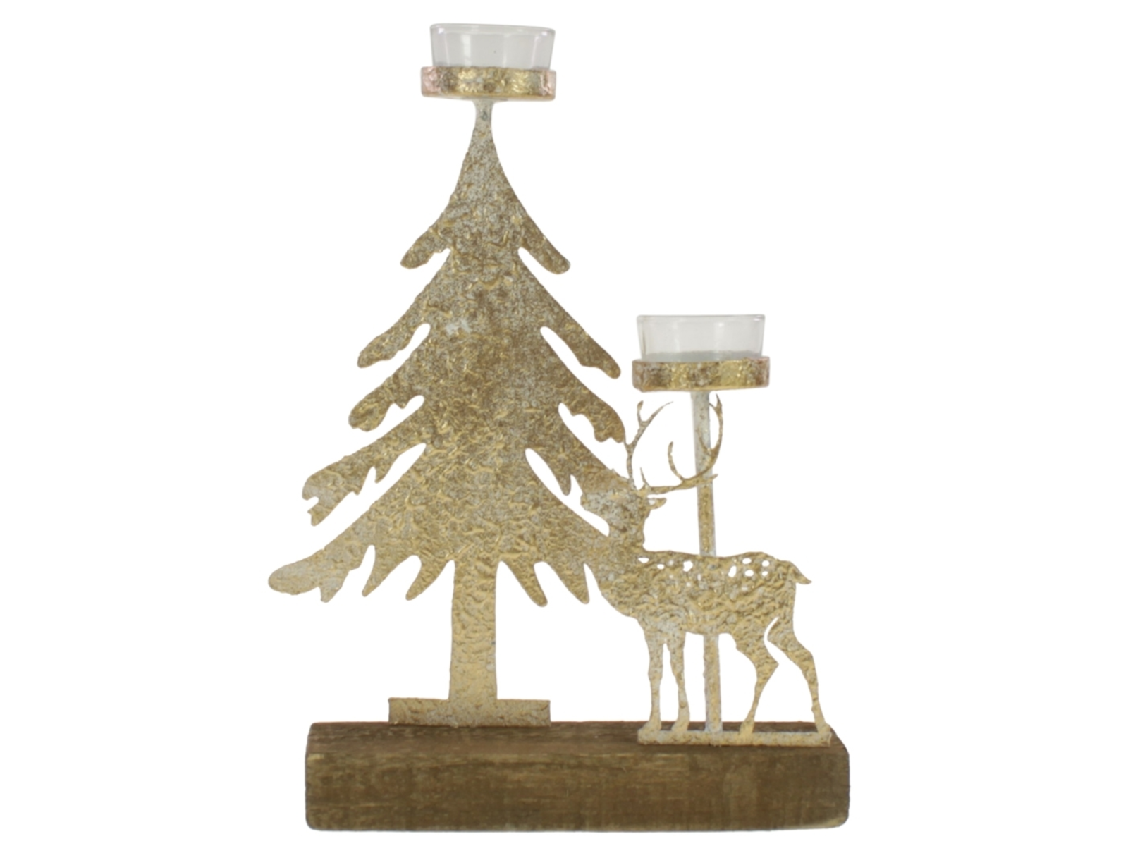 Werner Voß GmbH Teelichthalter Hirsch & Tanne 22 x5 x29cm Freisteller