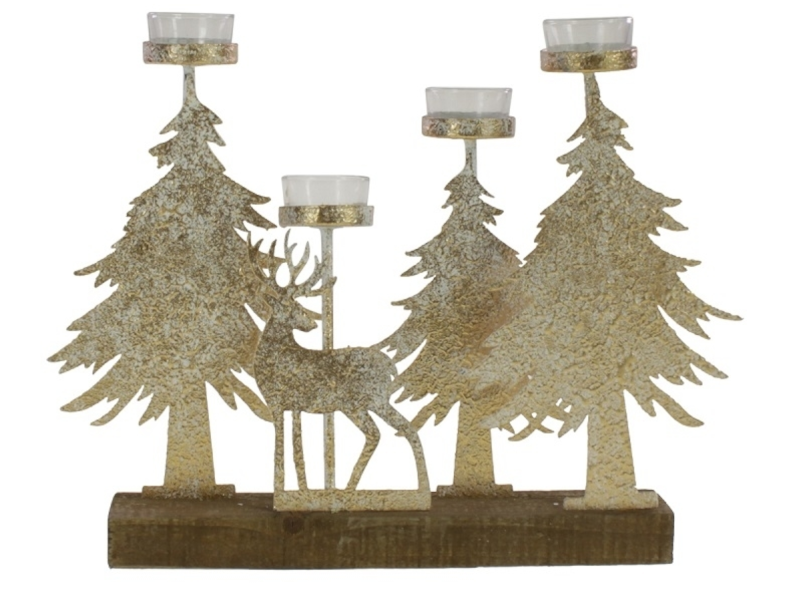 Werner Voß GmbH Teelichthalter Hirsch im Wald 36x 7x 29 cm Freisteller