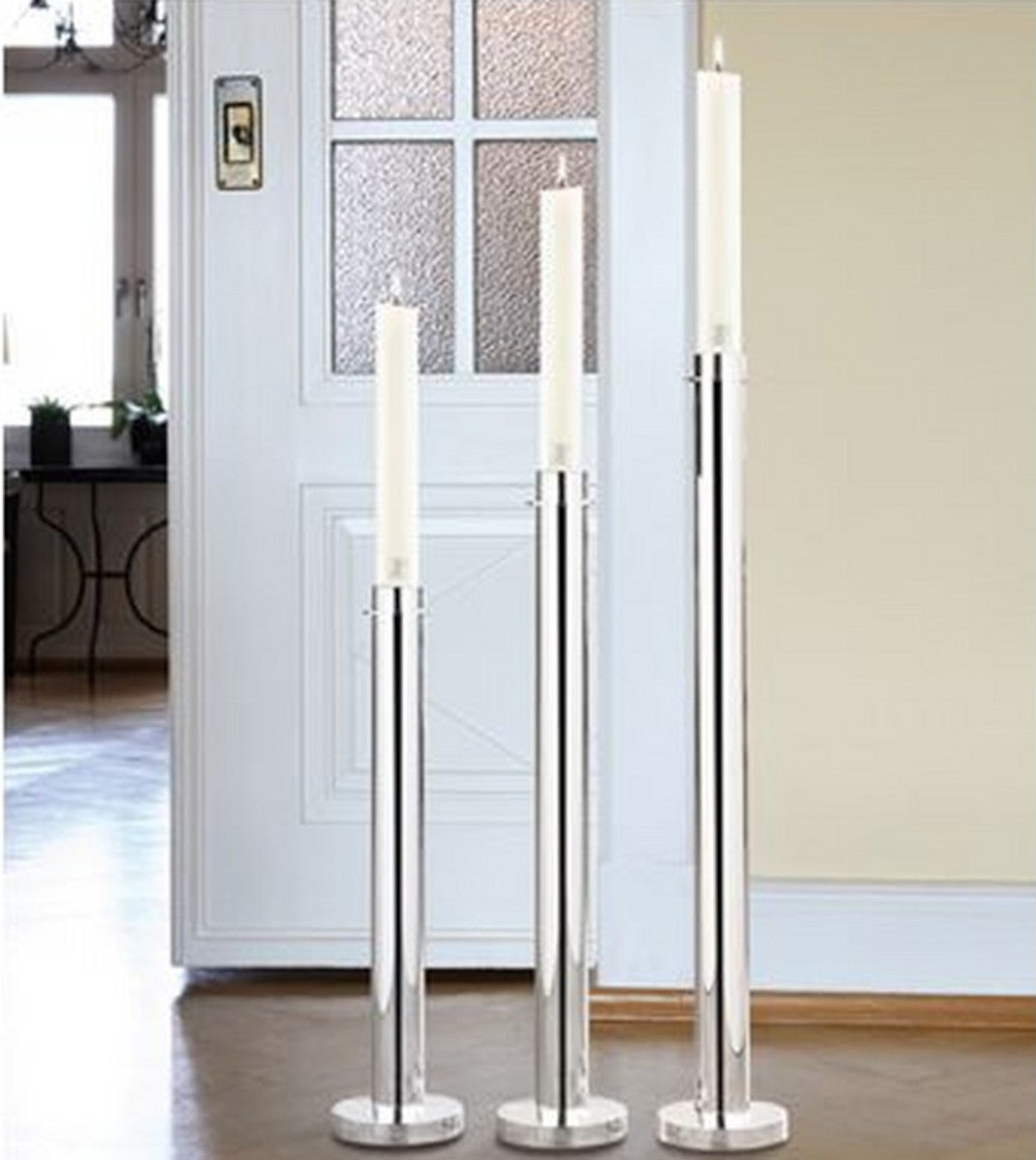 Fink Titan Bodenleuchter versilbert 45cm Freisteller