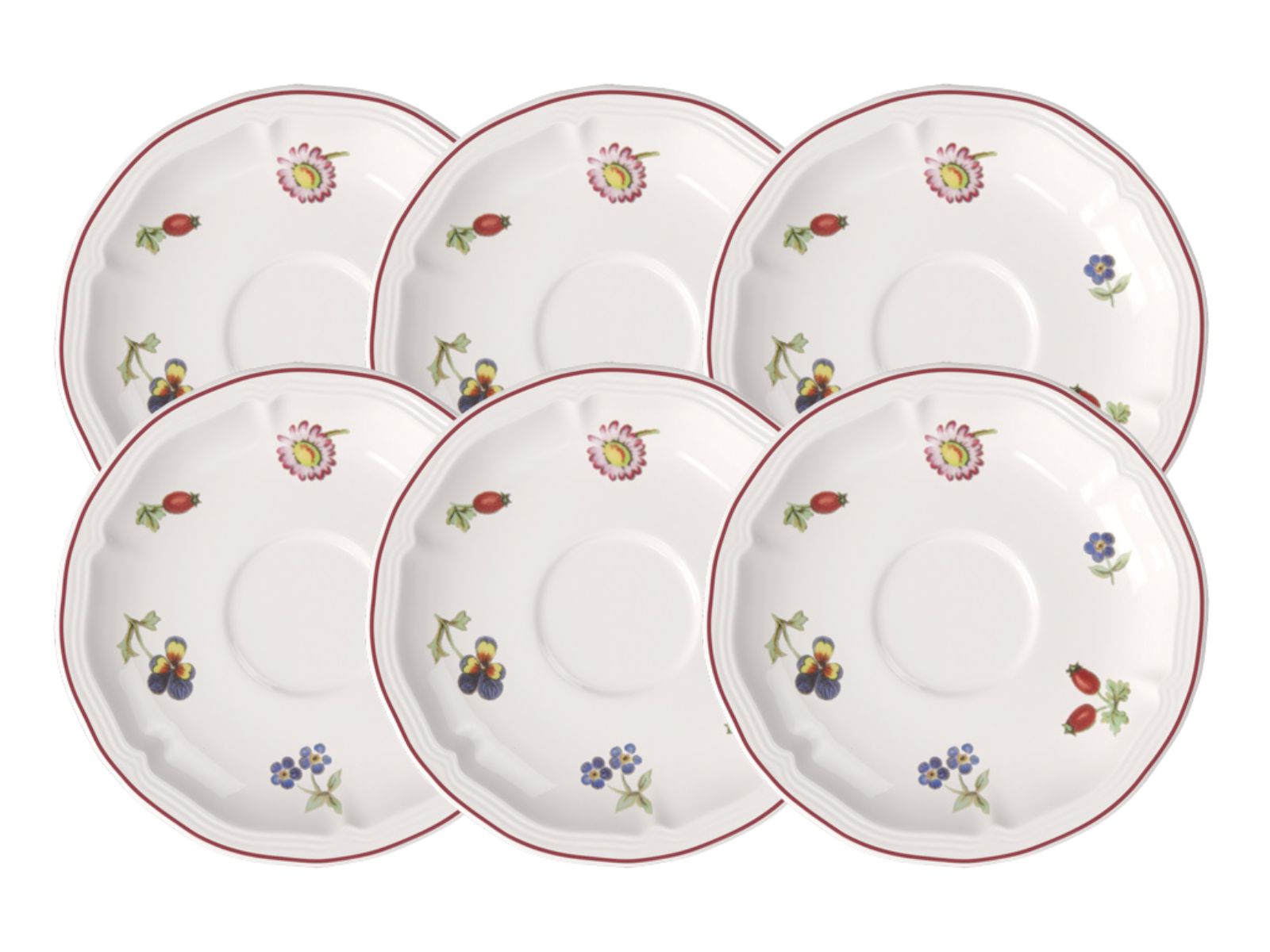 Villeroy & Boch Petite Fleur Mokka-/Espressountertasse 13cm Set6