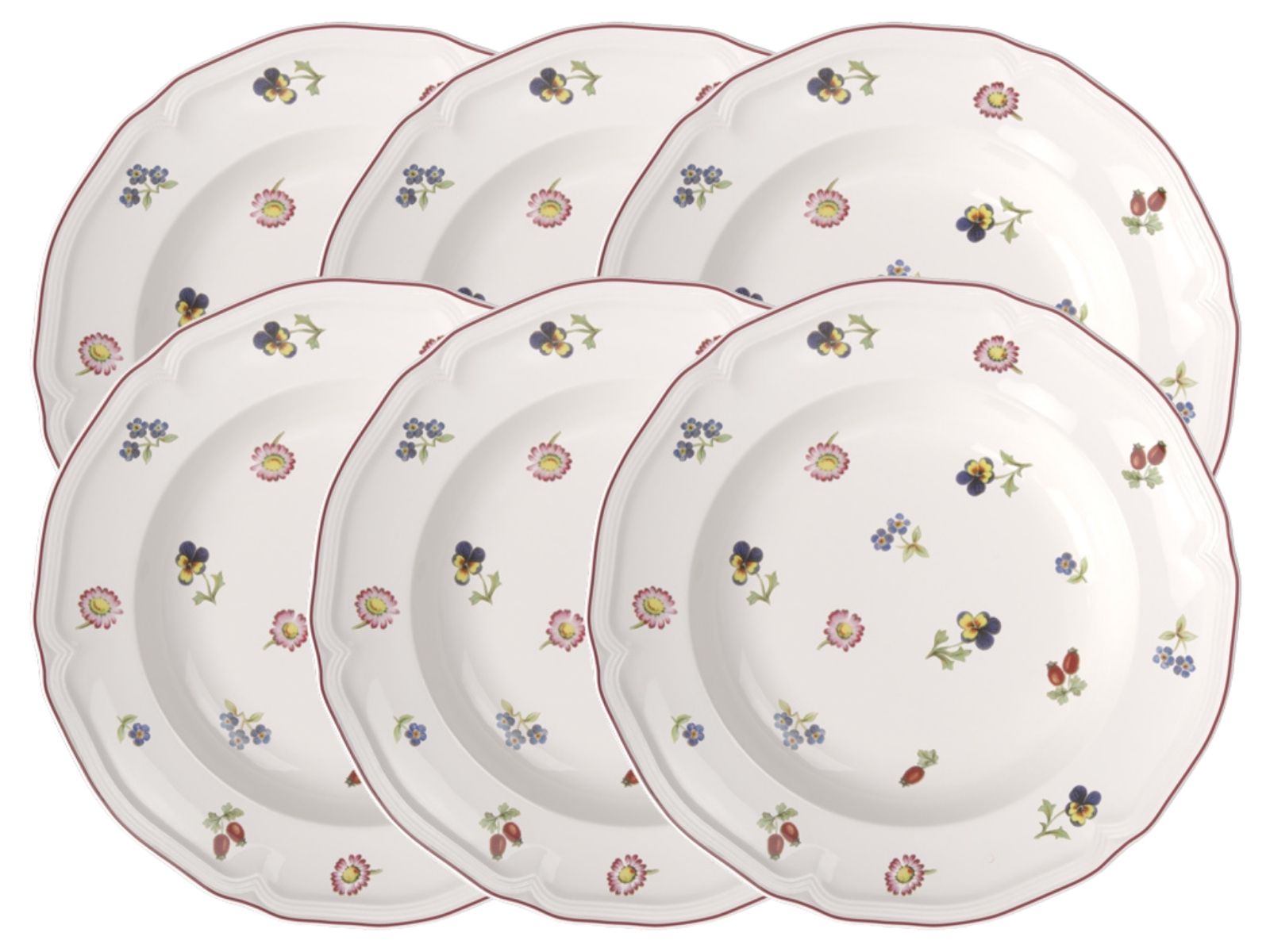 Villeroy & Boch Petite Fleur Suppenteller 23cm Set6