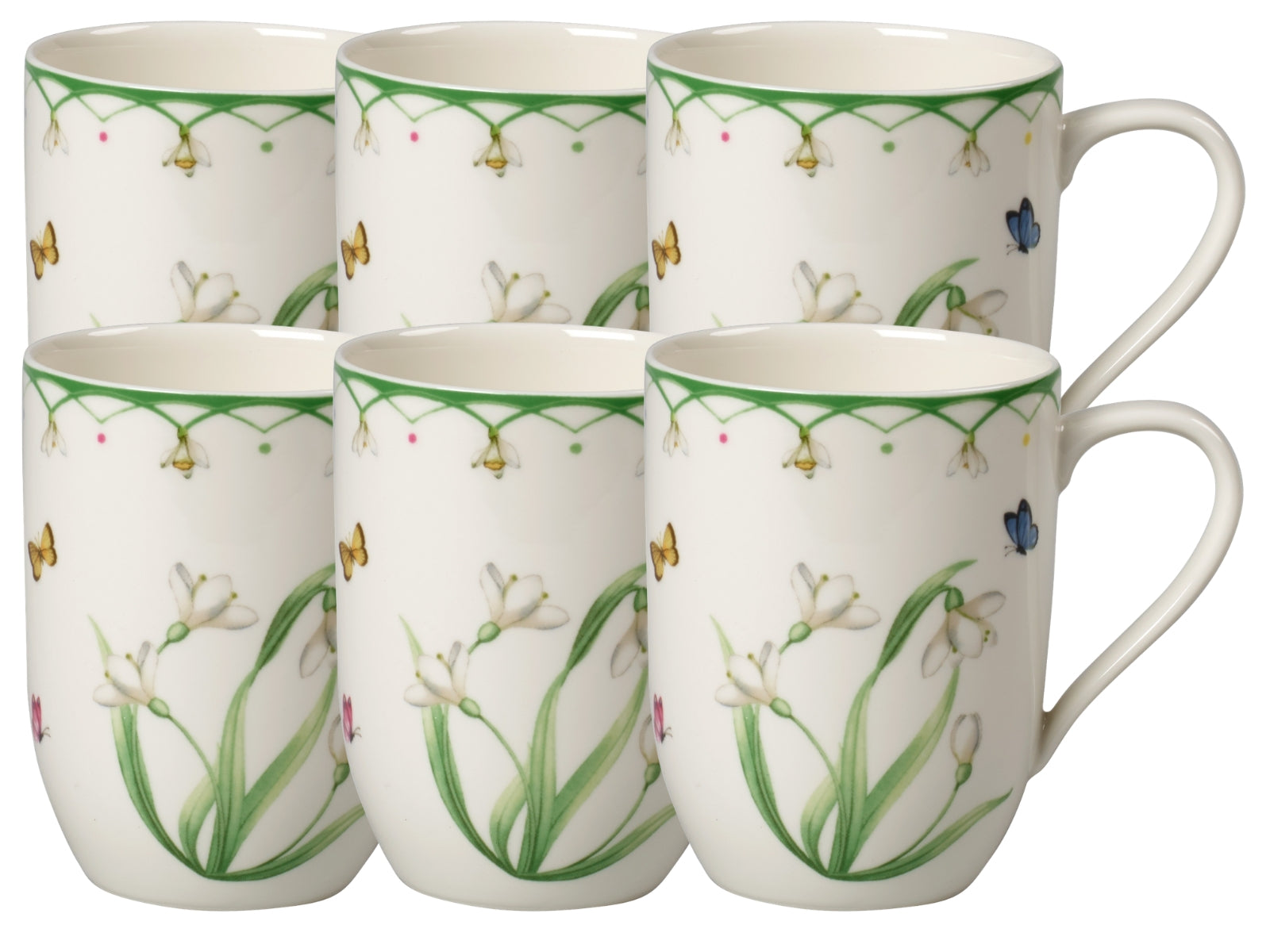 Villeroy & Boch Colourful Spring Becher mit Henkel 0,37l Set6 Freisteller 1