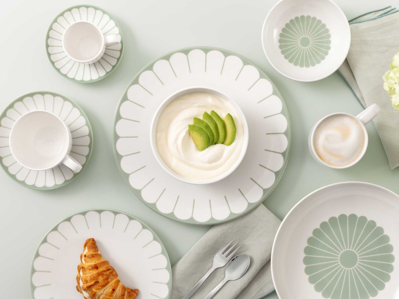 Villeroy & Boch Fleur vert Kaffee-Untertasse 15cm Set6 - Produktbild 4