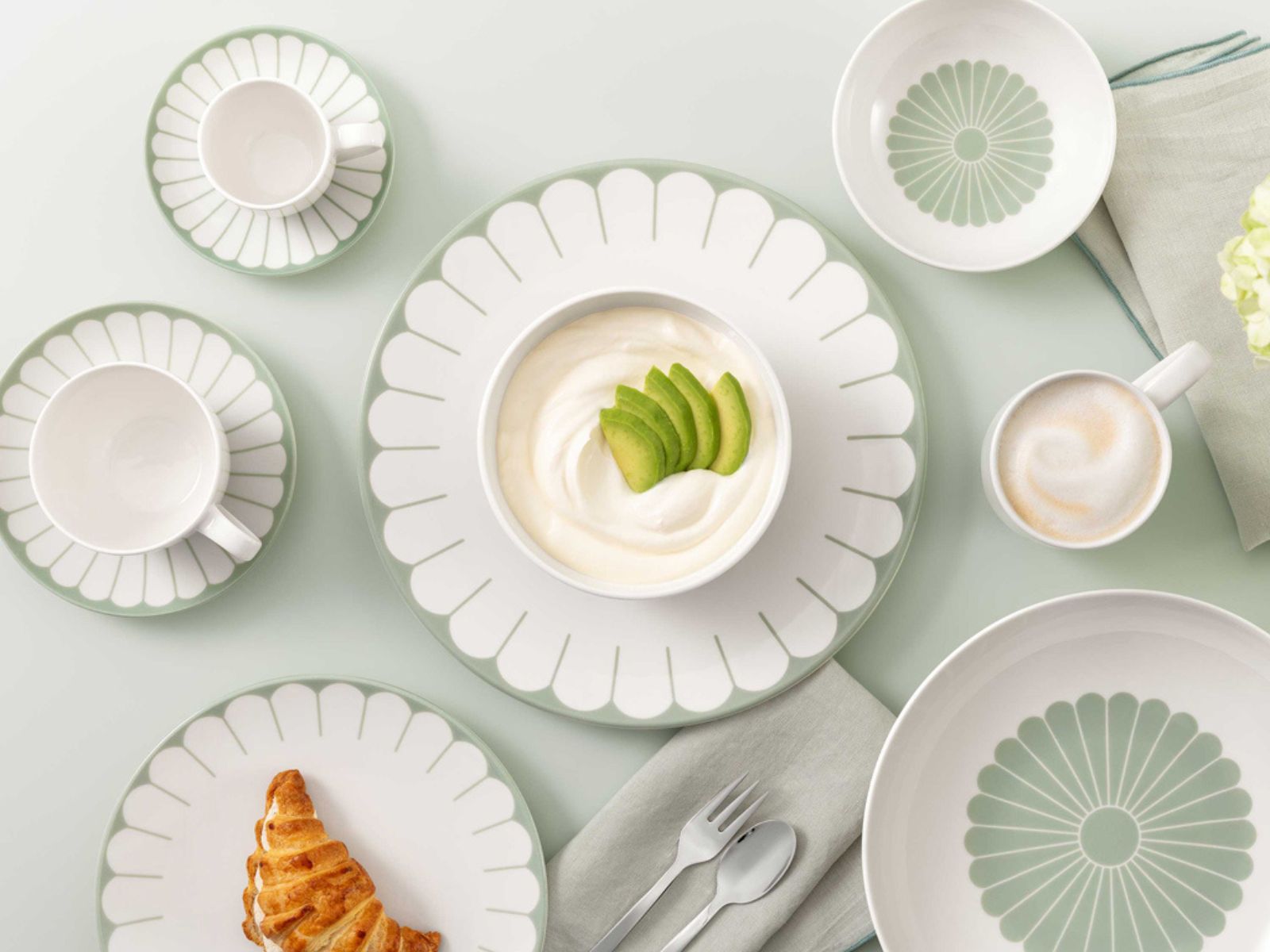 Villeroy & Boch Fleur vert Espresso-Untertasse 11,5cm Set6 - Produktbild 3