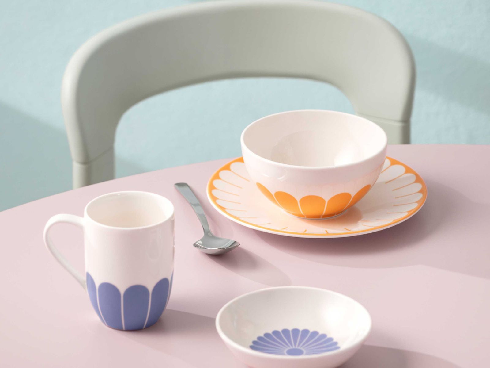 Villeroy & Boch Fleur bleu Henkelbecher 0,29l Set6 - Produktbild 3