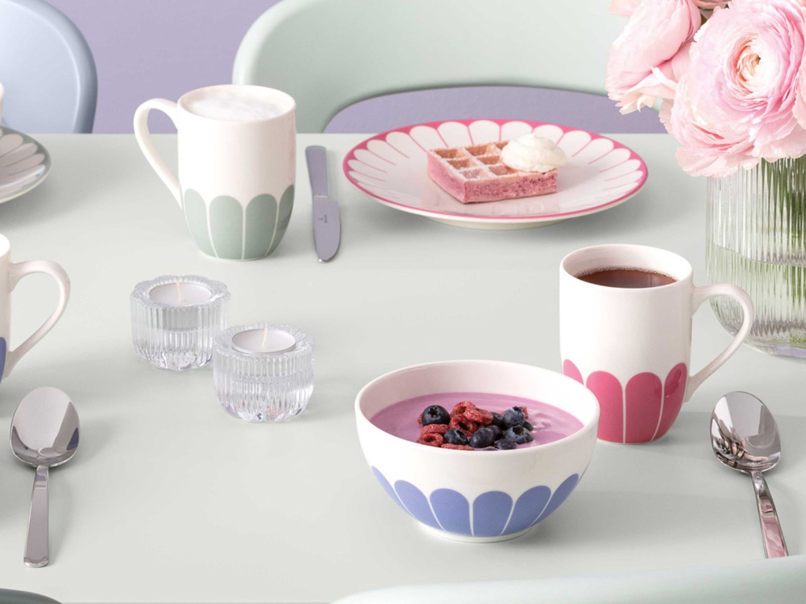 Villeroy & Boch Fleur cassis Henkelbecher 0,29l Set6 - Produktbild 3