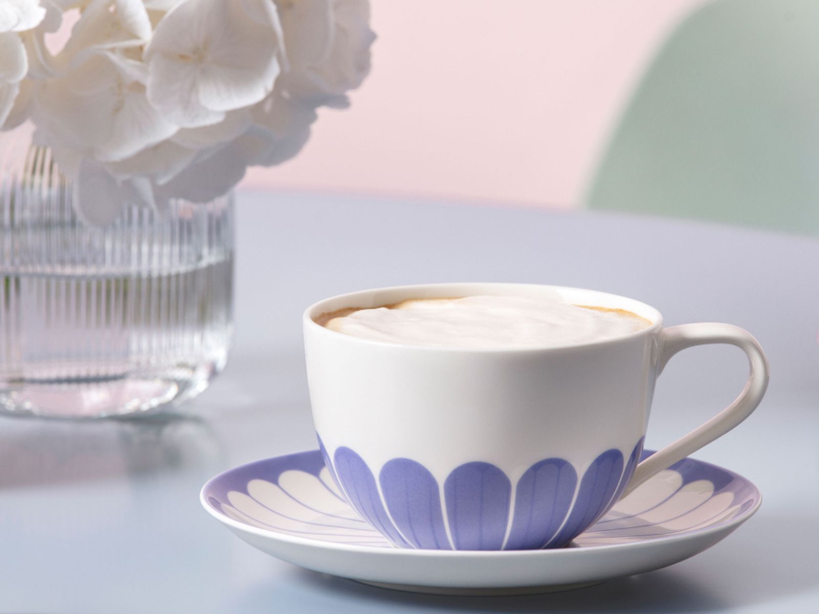 Villeroy & Boch Fleur bleu Cappuccinotasse 0,3l Set6 - Produktbild 3