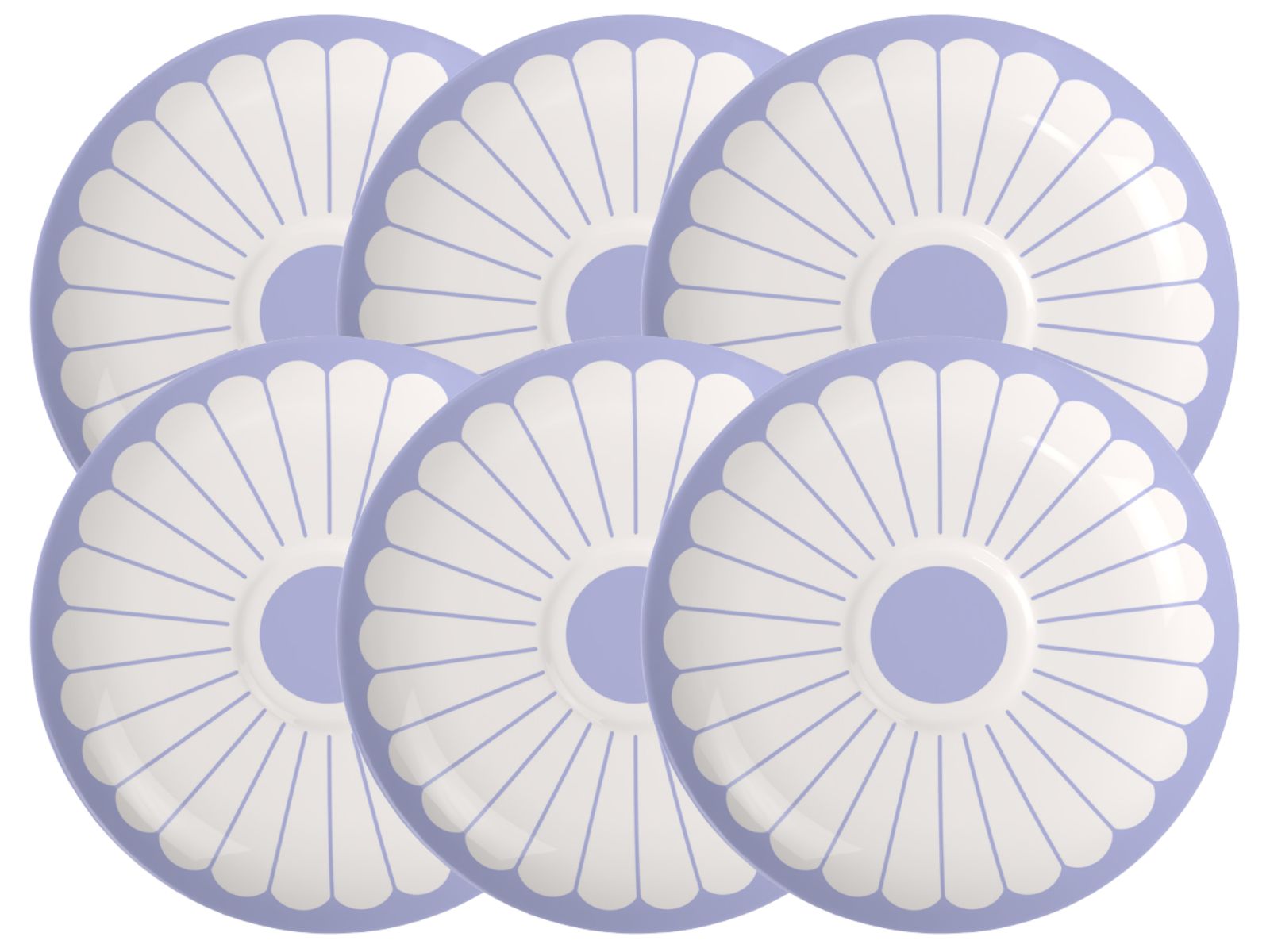Villeroy & Boch Fleur bleu Cappuccino-Untertasse 17,5cm Set6