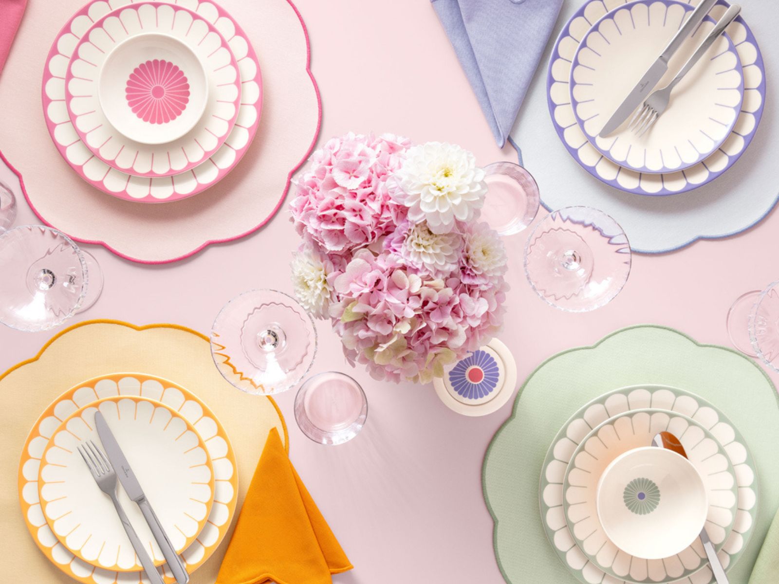 Villeroy & Boch Fleur Accessoires cassis Platzset 40x40cm Set6 - Produktbild 3