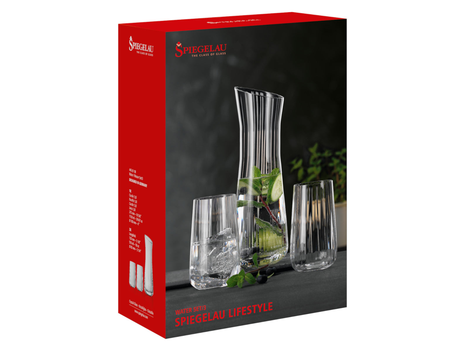 Spiegelau Lifestyle Karaffe mit Wasserglas Set 3tlg Freisteller 1
